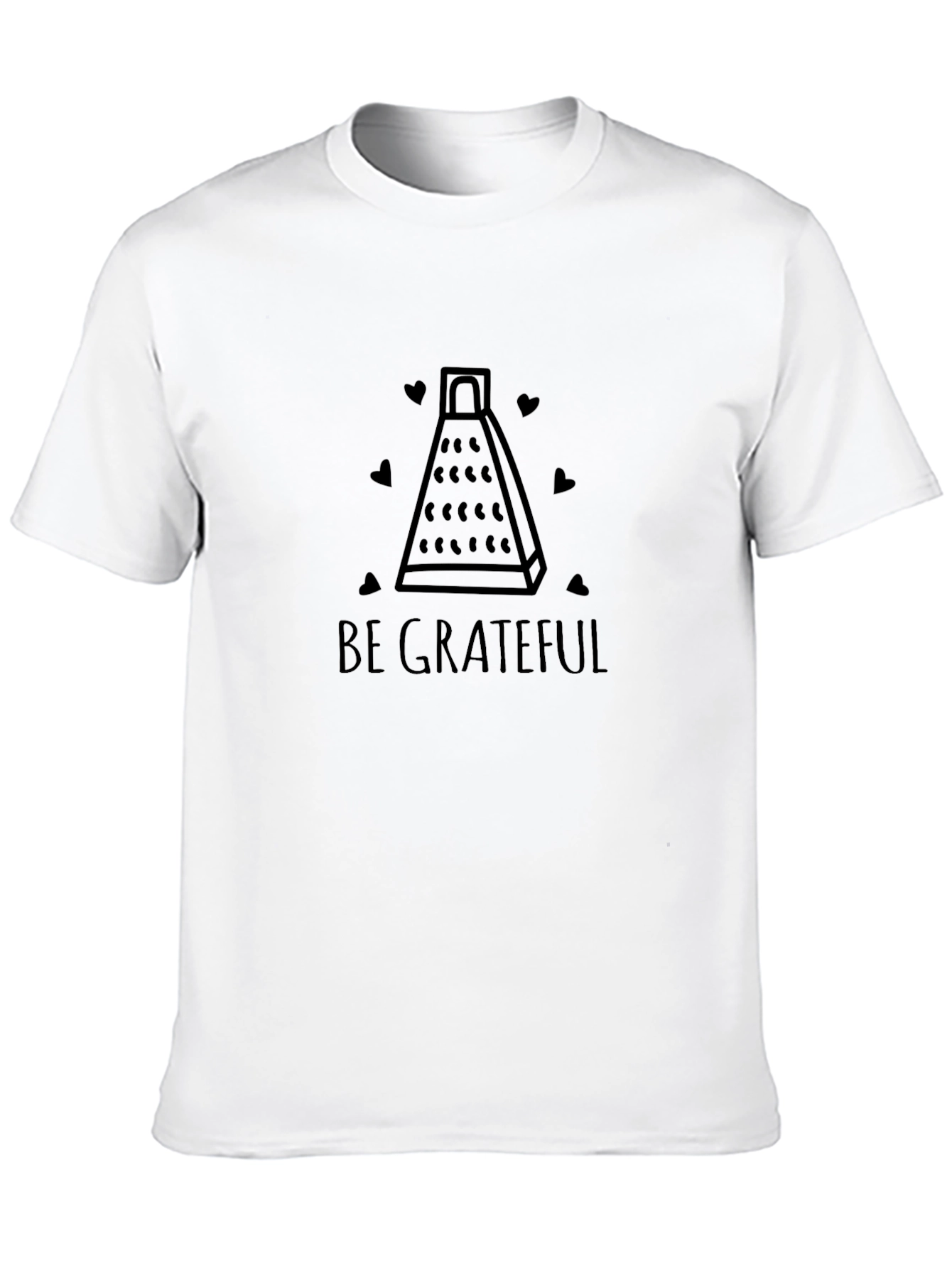 Be Grateful Cheese Grater Graphic Tee - Black