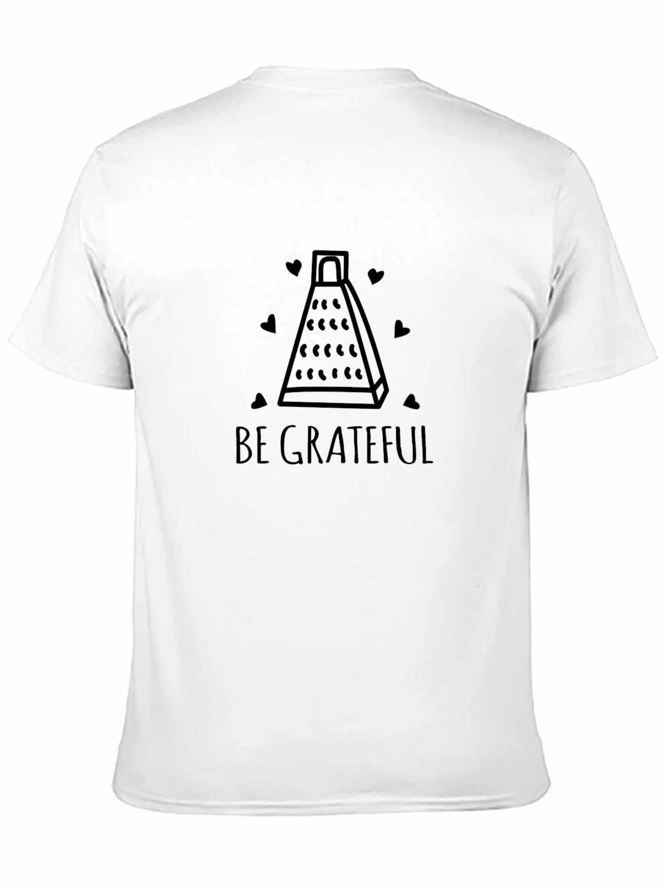 Be Grateful Cheese Grater Graphic Tee - Black