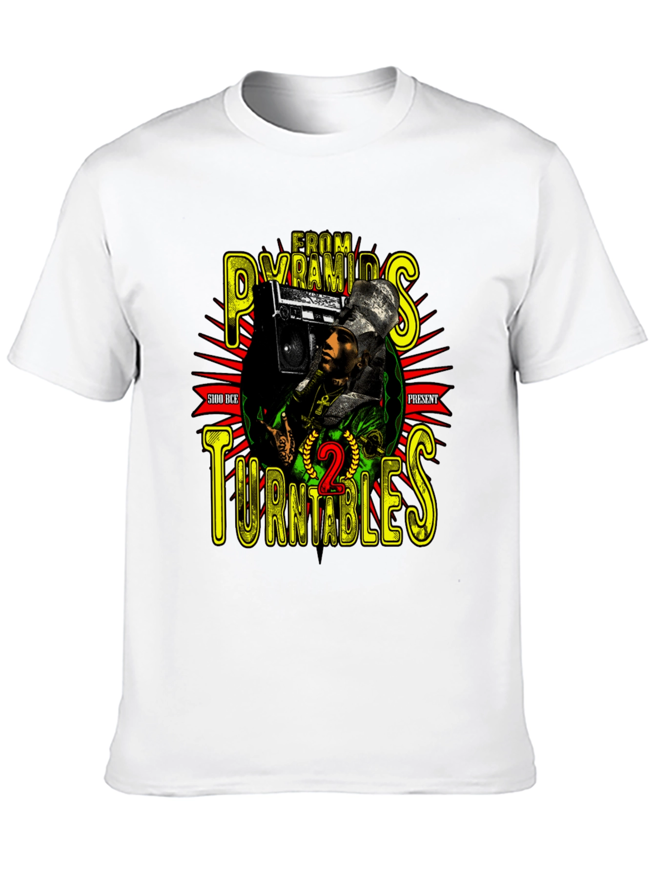 Pyramids to Turntables Graphic T-Shirt