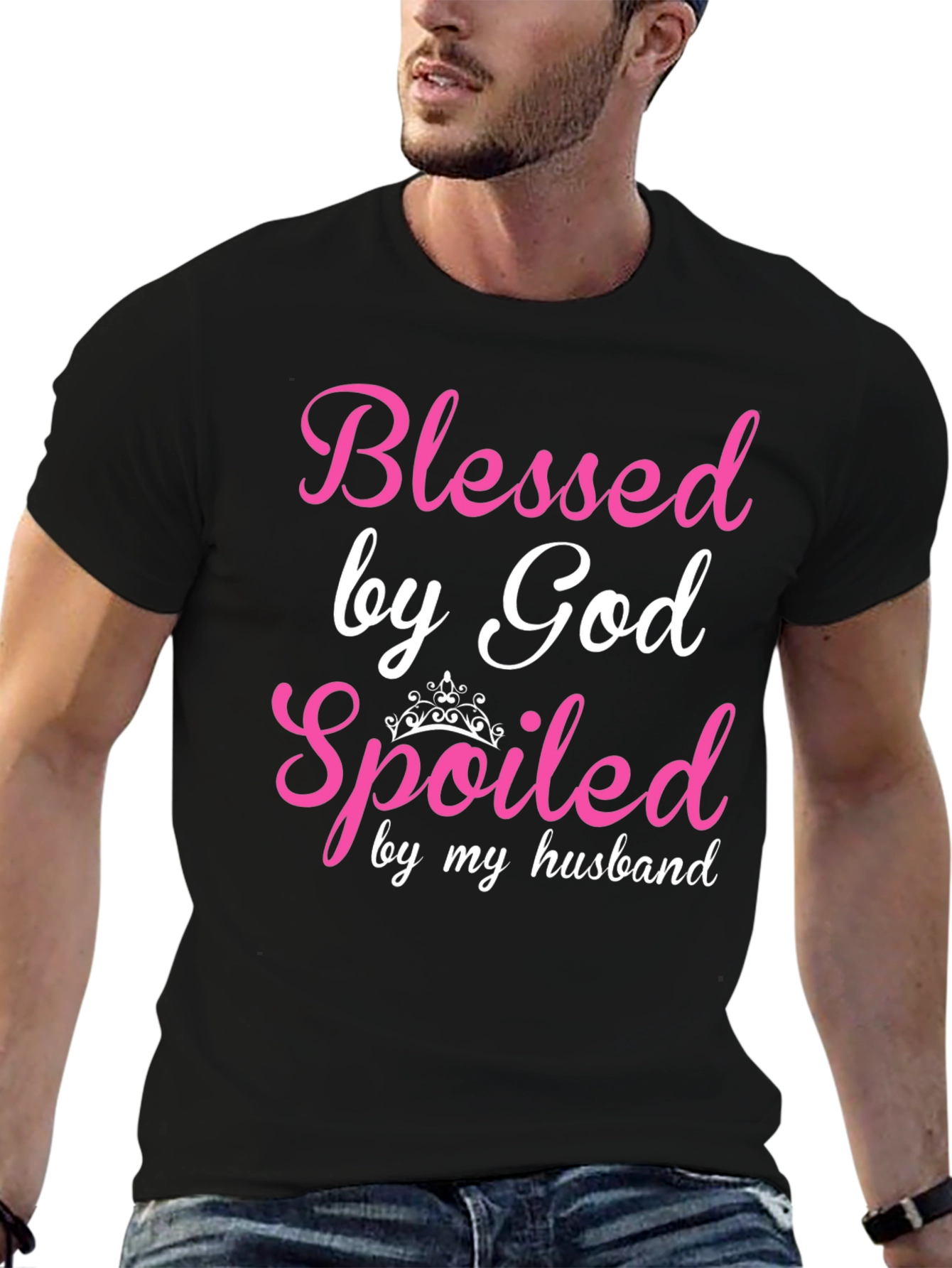 Blessed by God Spoiled by Husband T-Shirt