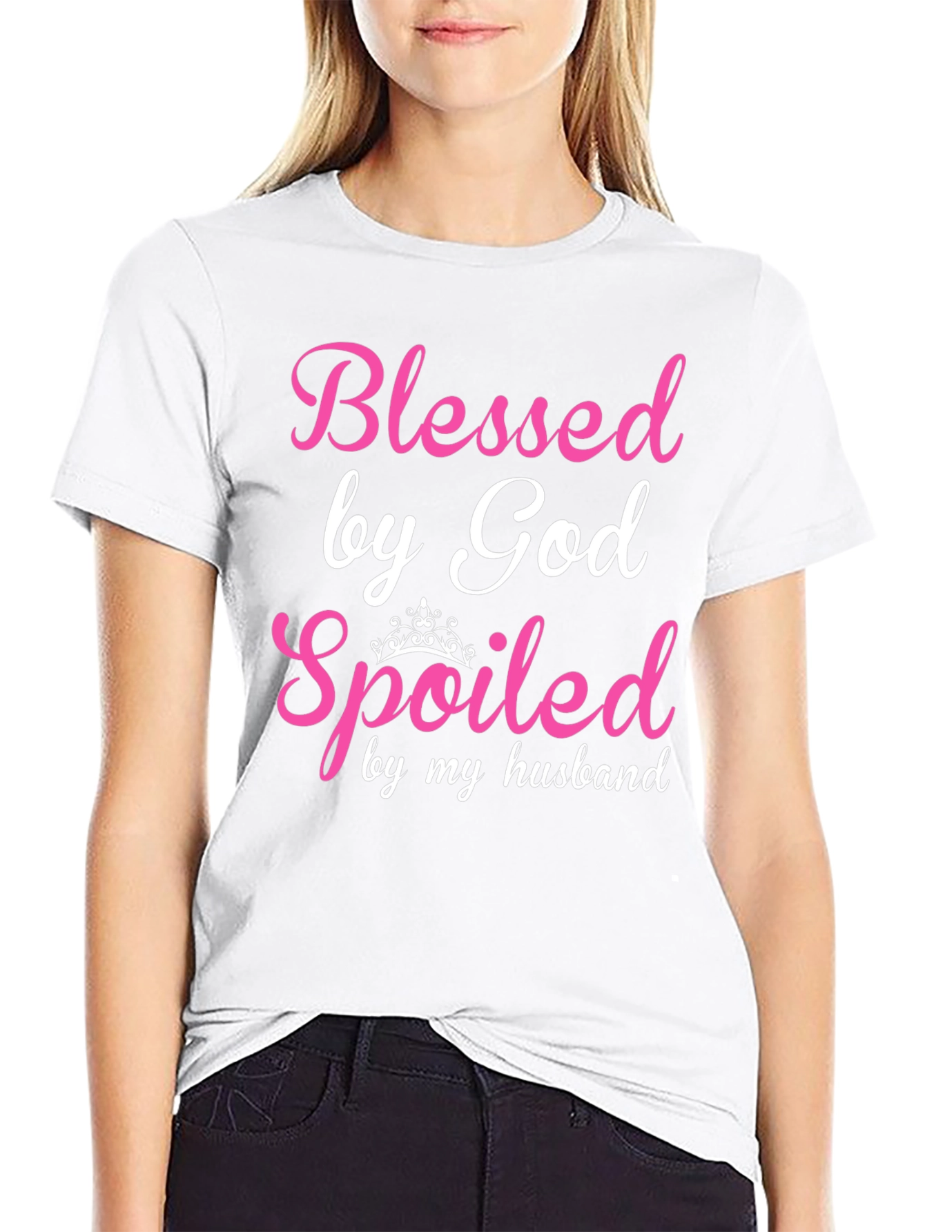 Blessed by God Spoiled by Husband T-Shirt