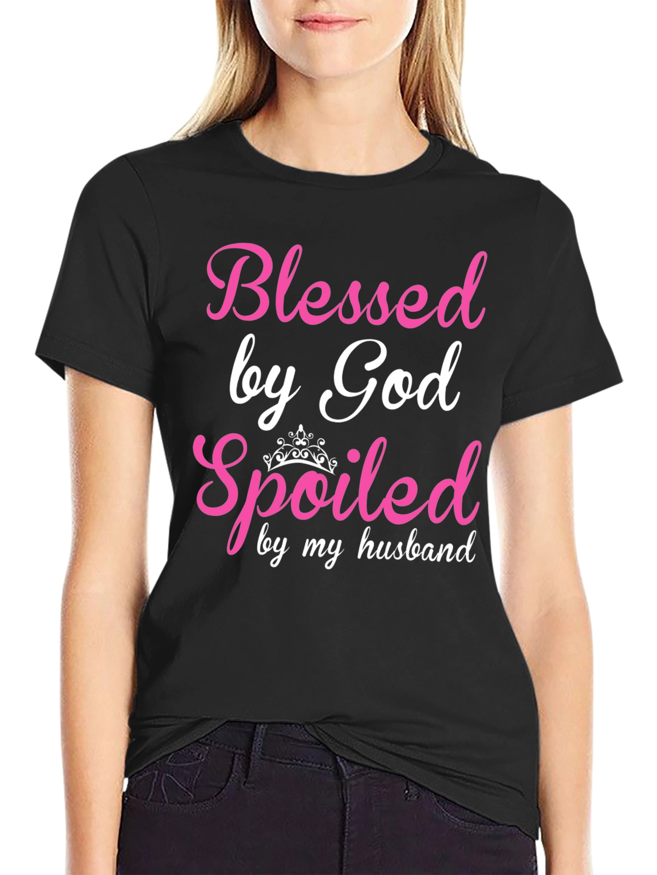 Blessed by God Spoiled by Husband T-Shirt
