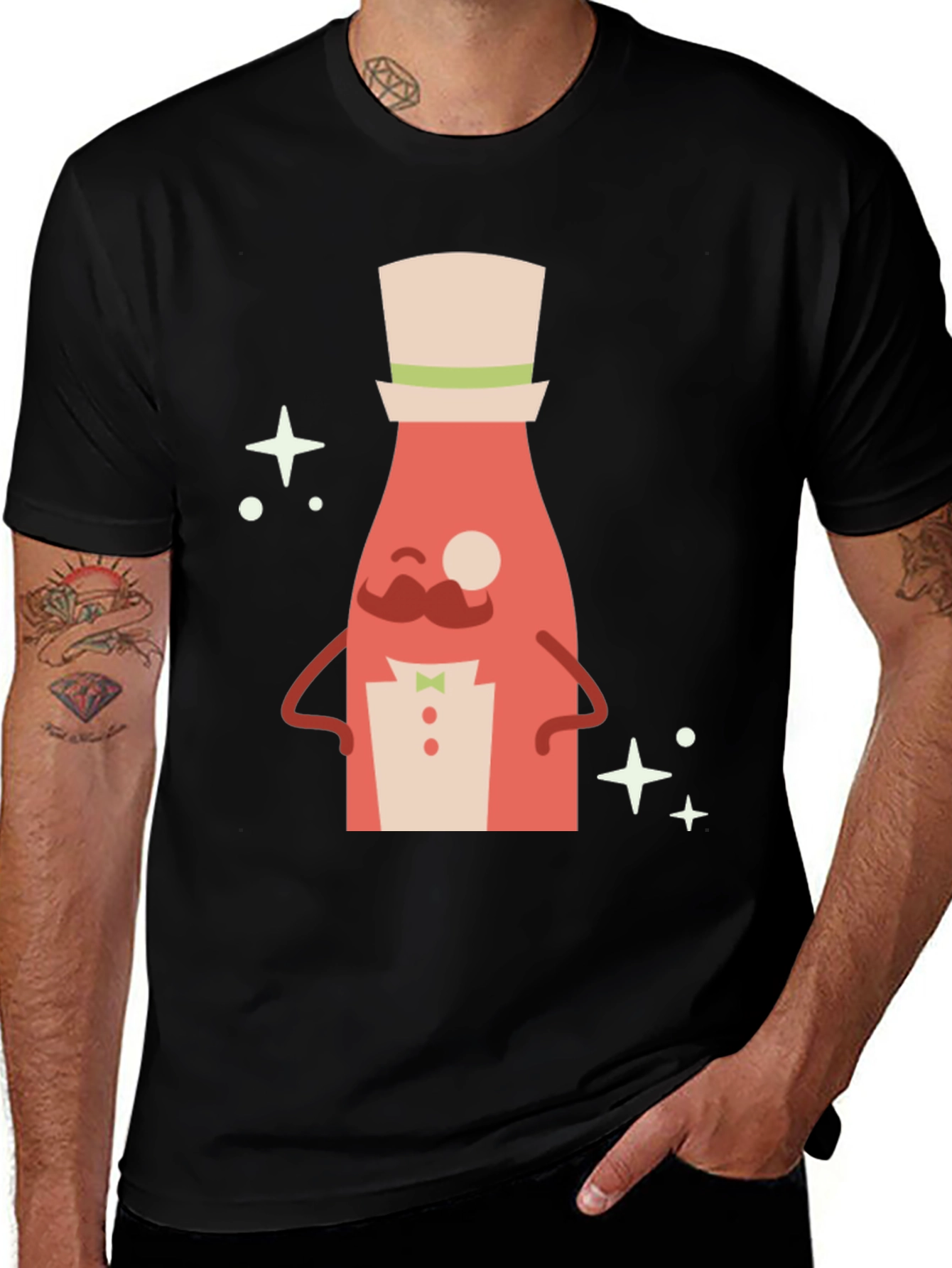 Novelty Bottle Man Graphic Tee