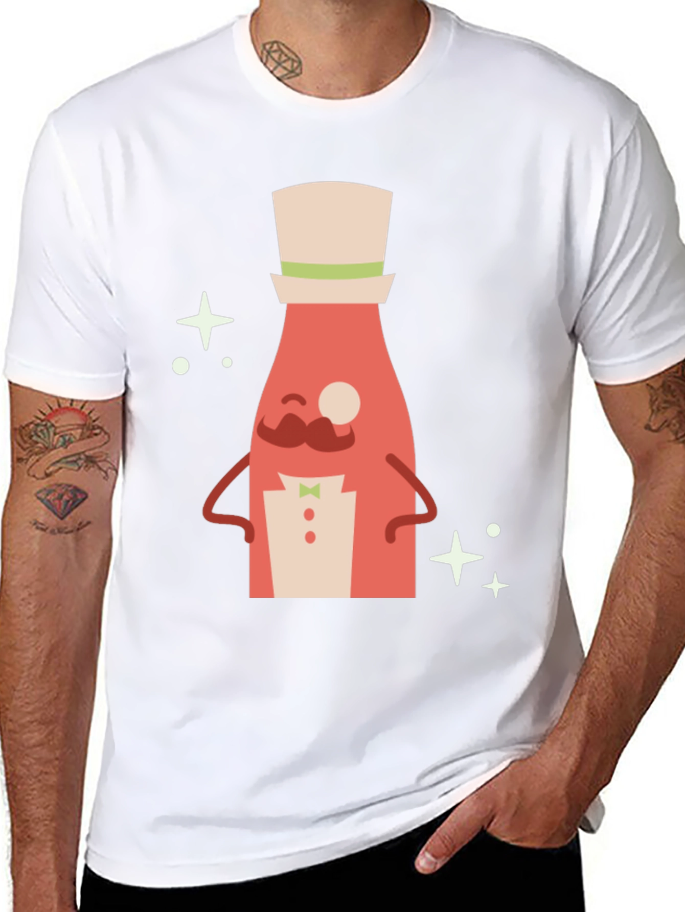 Novelty Bottle Man Graphic Tee