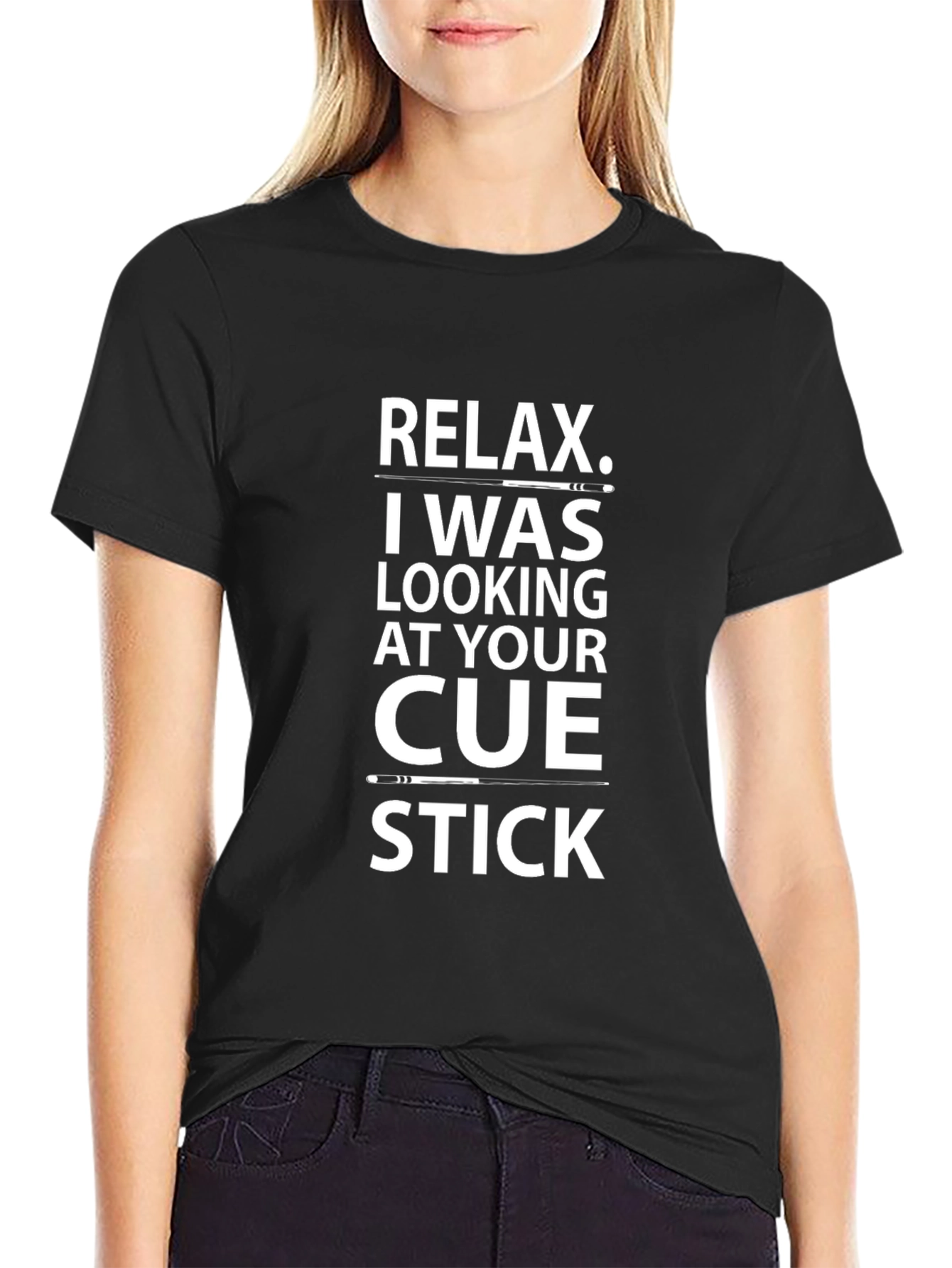 Relax Cue Stick T-Shirt - Novelty Billiards Tee
