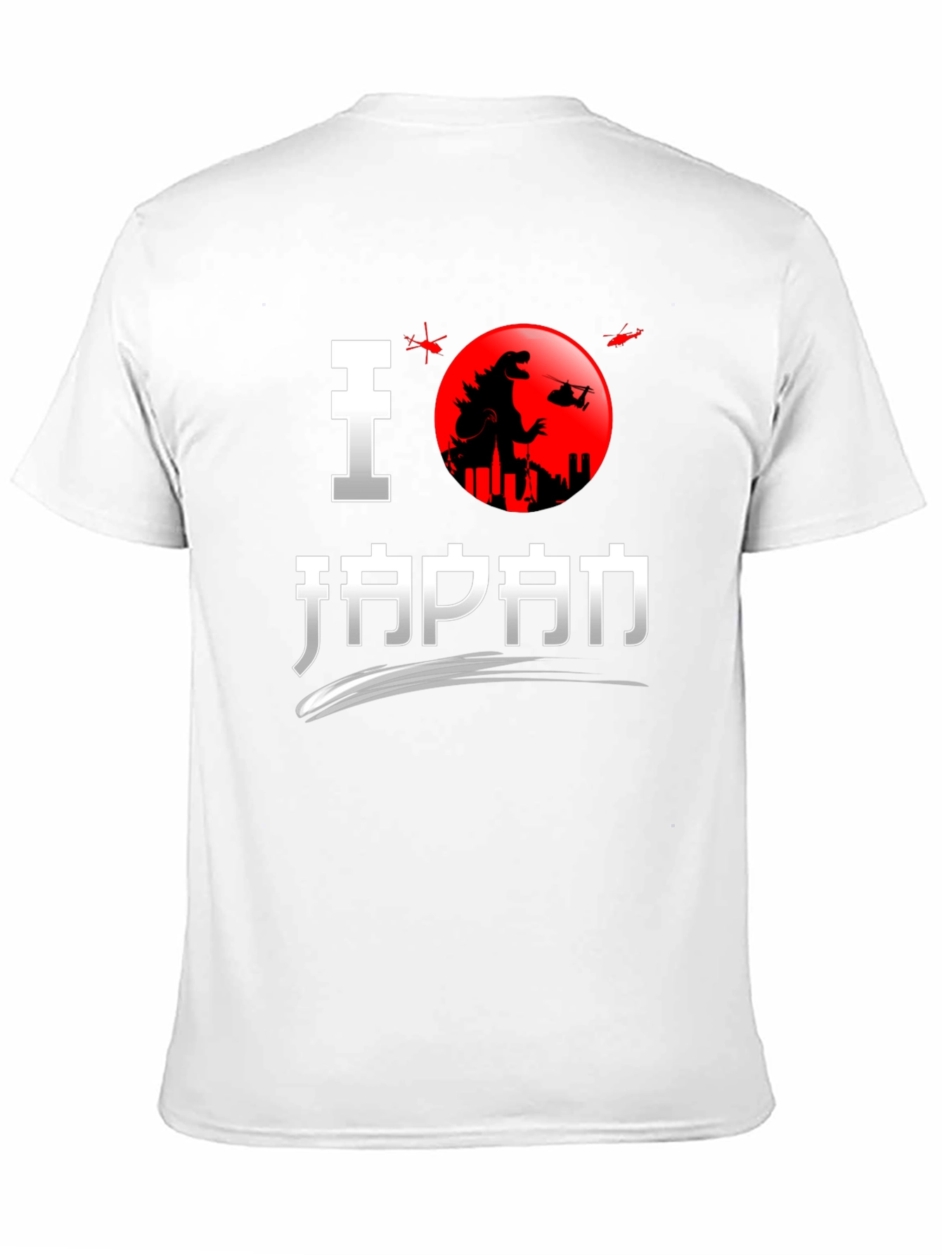 I Love Japan Godzilla Black T-Shirt