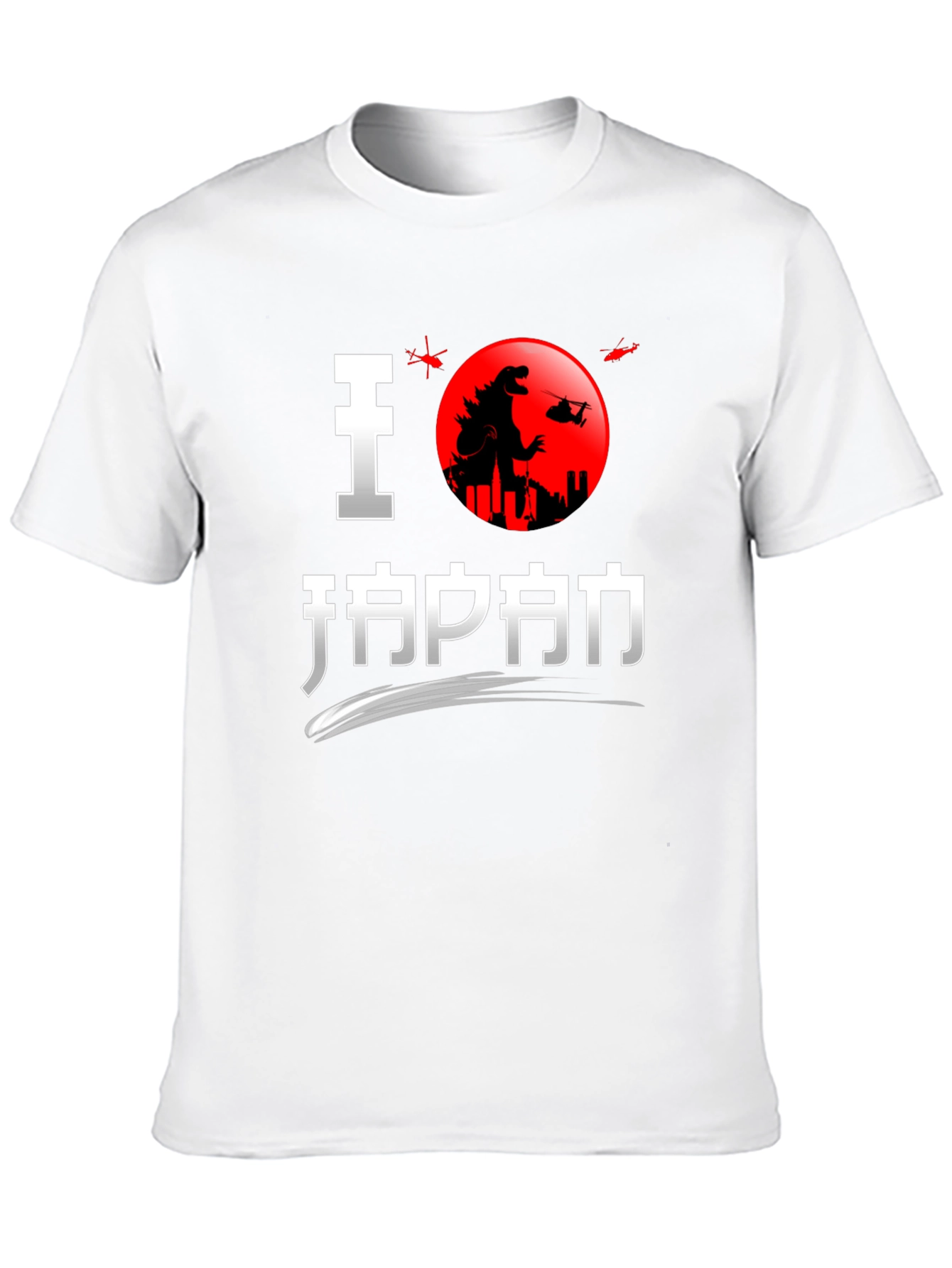 I Love Japan Godzilla Black T-Shirt