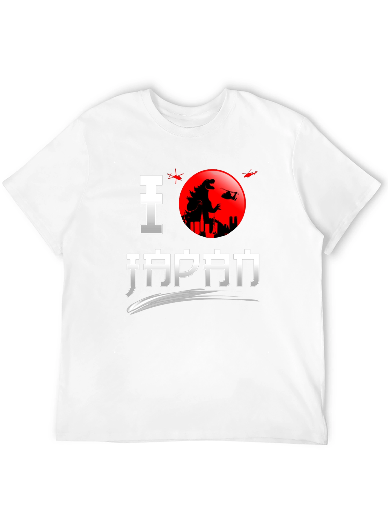 I Love Japan Godzilla Black T-Shirt