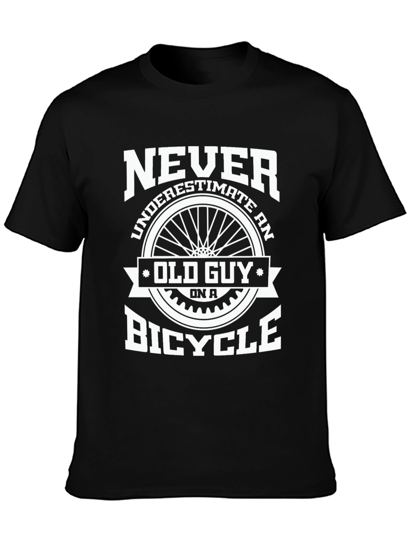 Never Underestimate Old Guy Bicycle T-Shirt
