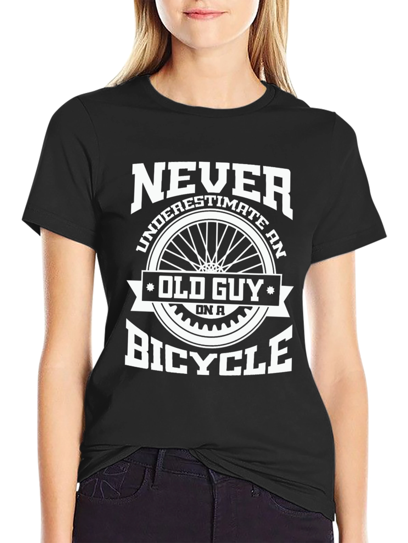 Never Underestimate Old Guy Bicycle T-Shirt