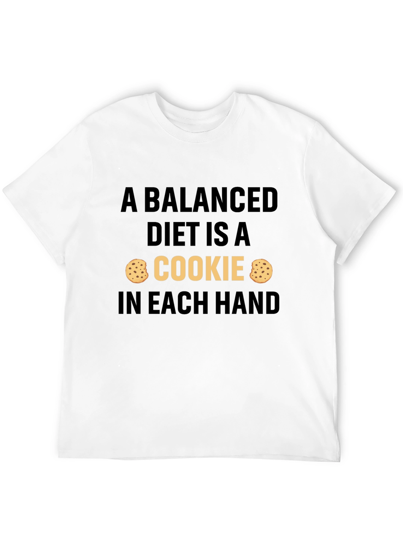 Balanced Diet Cookie T-Shirt: Funny Foodie Tee