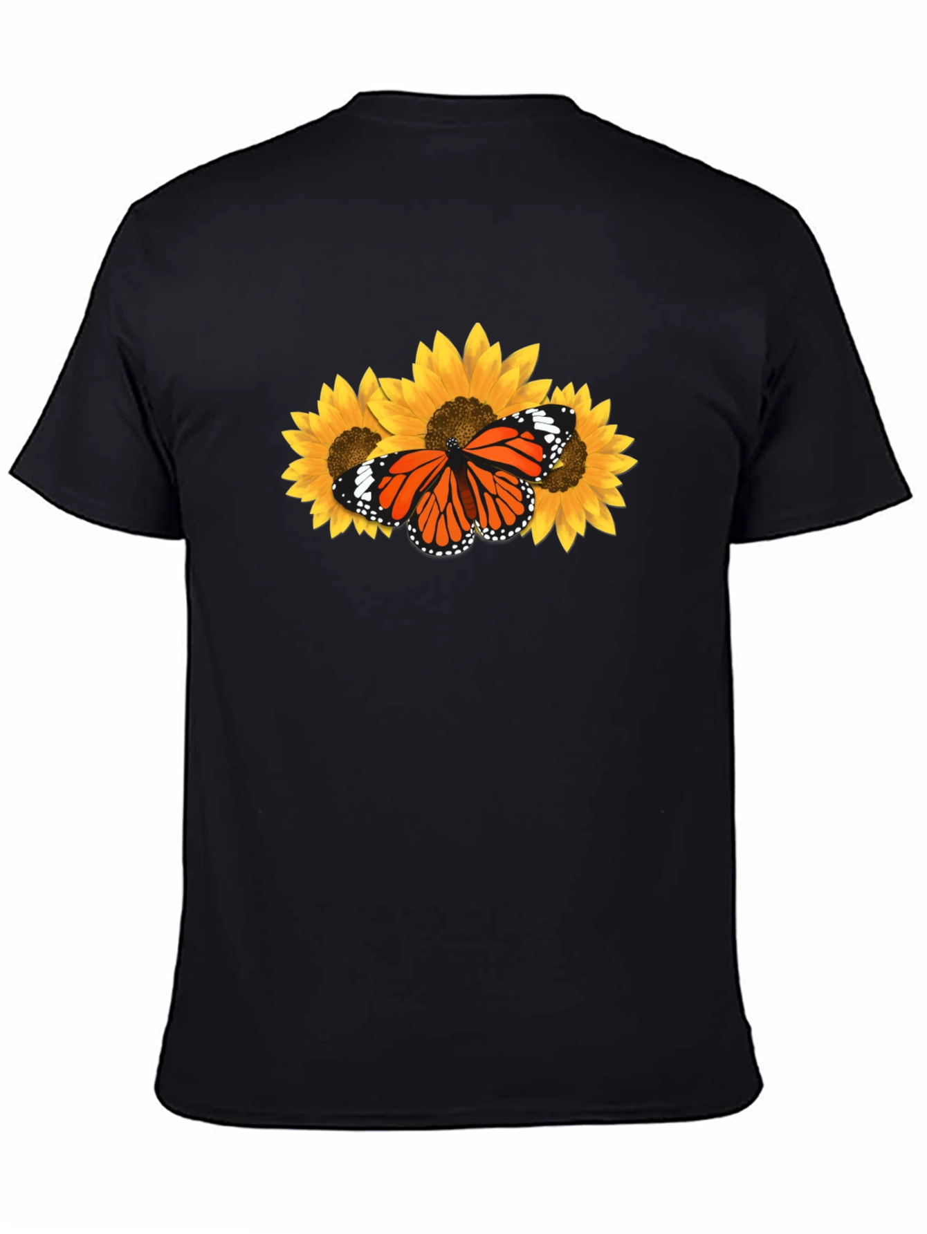 Butterfly Sunflower Graphic T-Shirt
