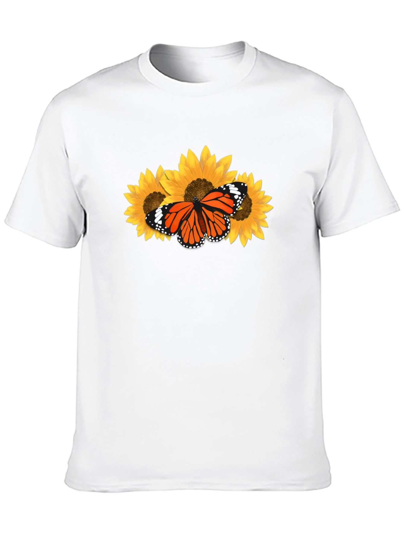 Butterfly Sunflower Graphic T-Shirt