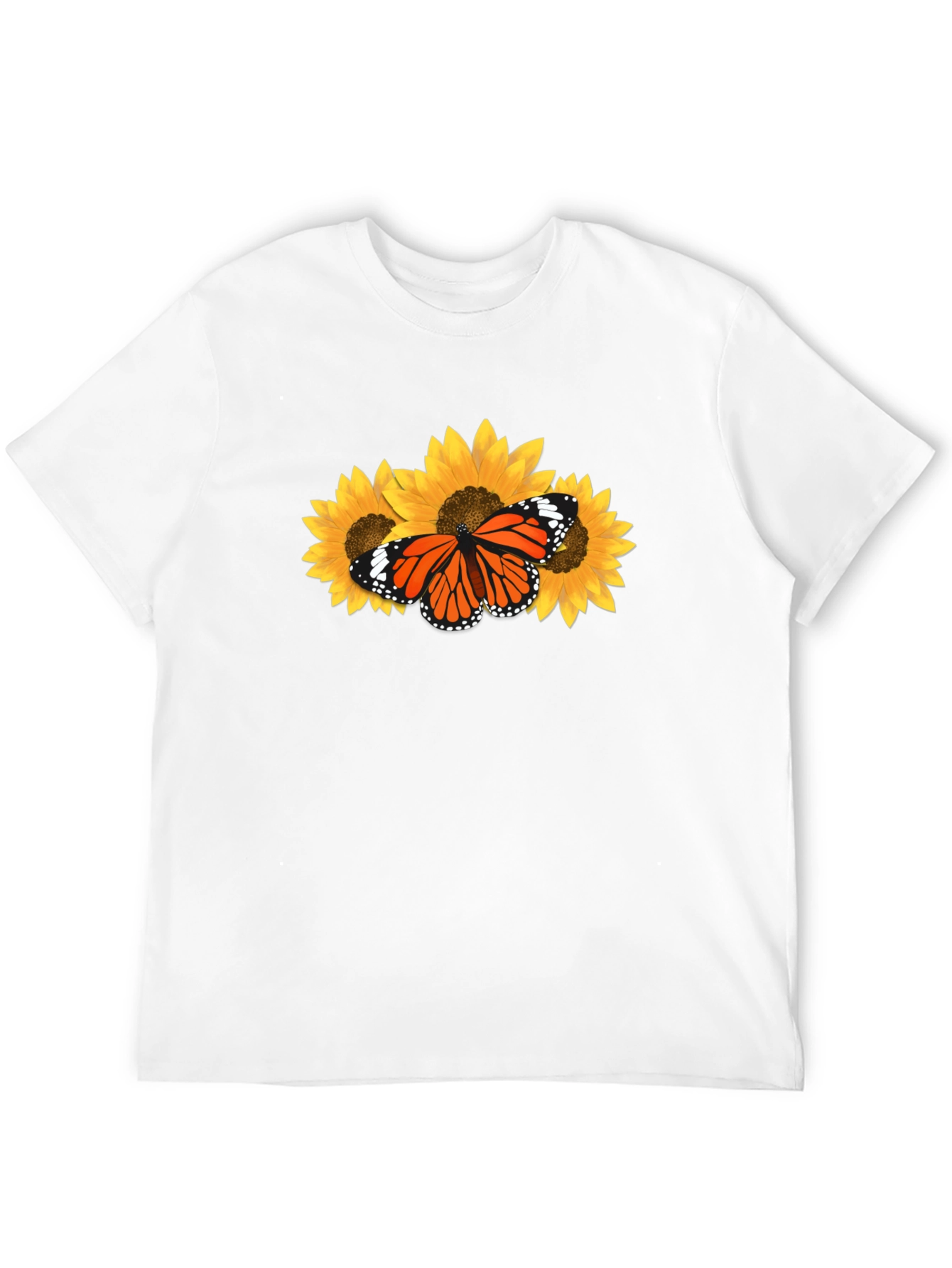 Butterfly Sunflower Graphic T-Shirt