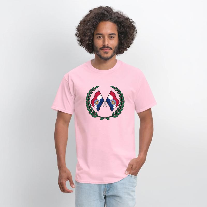 Flags USA Missouri in laurel wreath