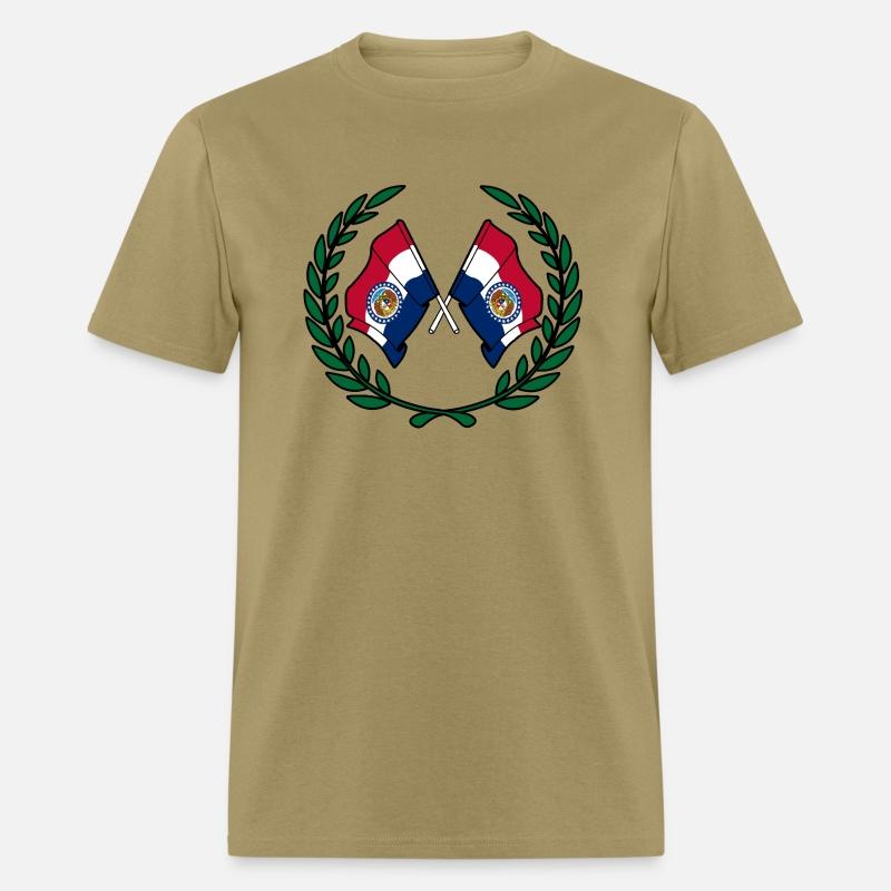 Flags USA Missouri in laurel wreath