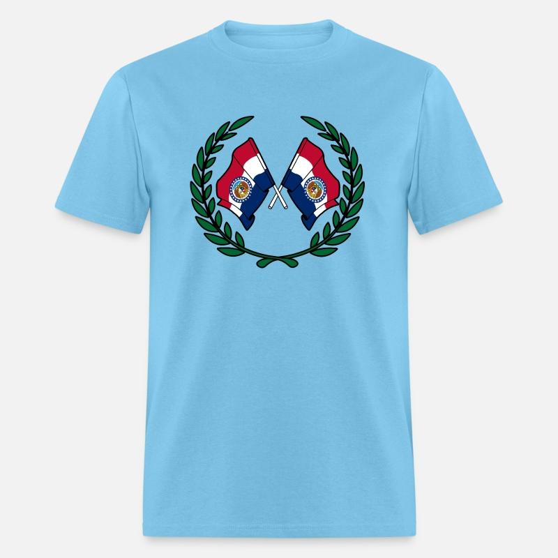 Flags USA Missouri in laurel wreath