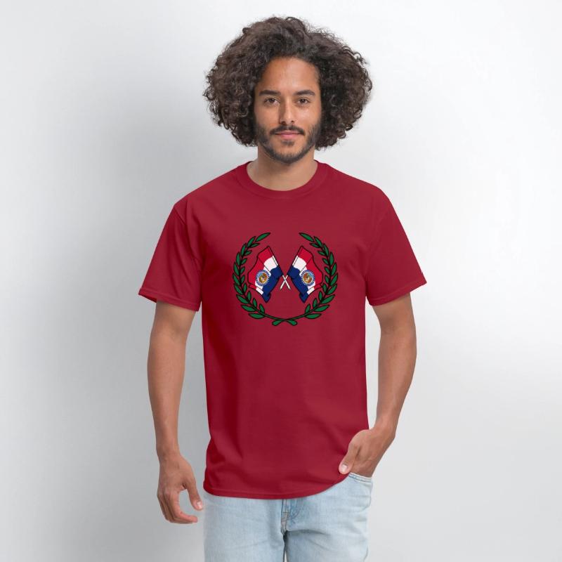 Flags USA Missouri in laurel wreath