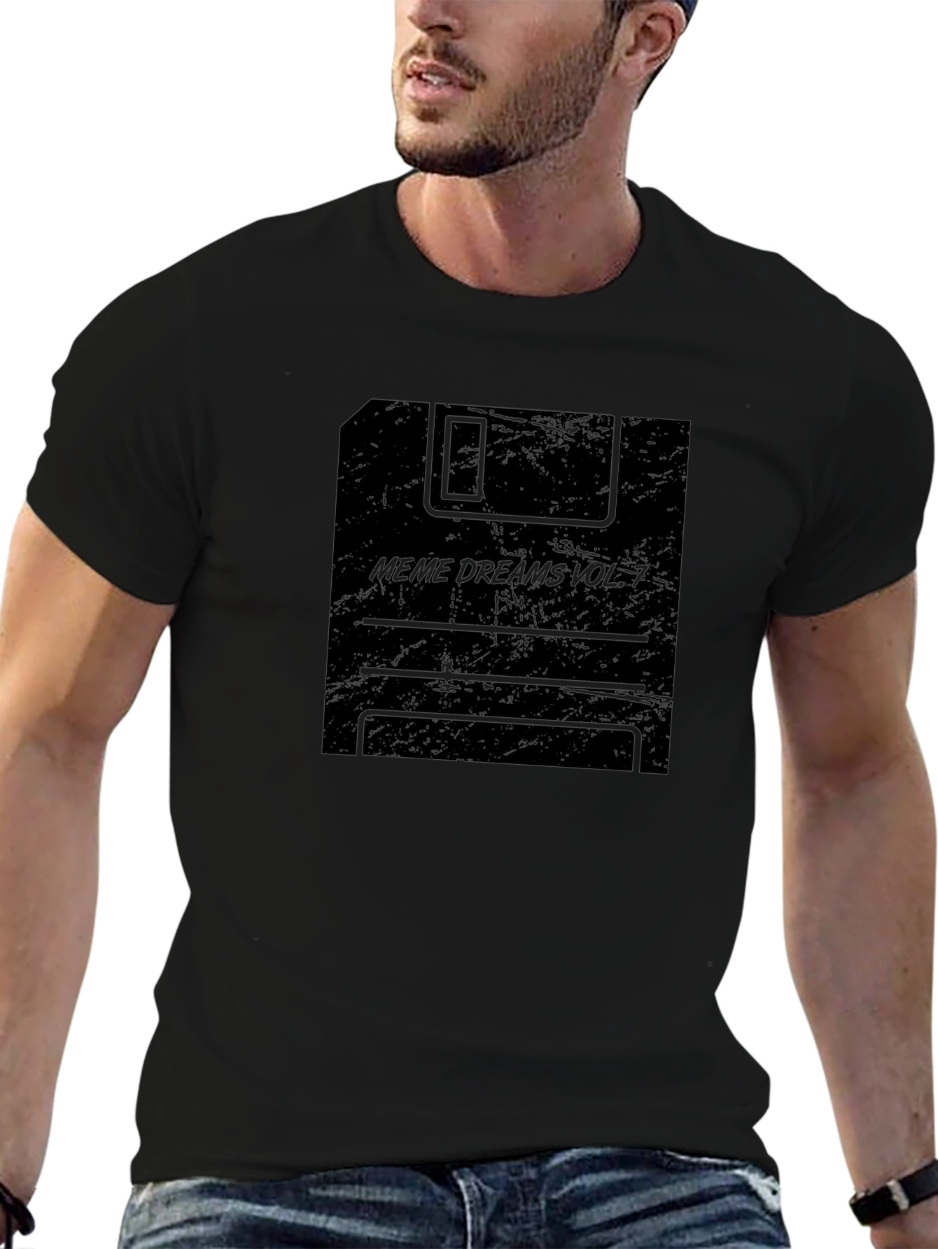 Meme Dreams Vol. 7 Floppy Disk Black T-Shirt