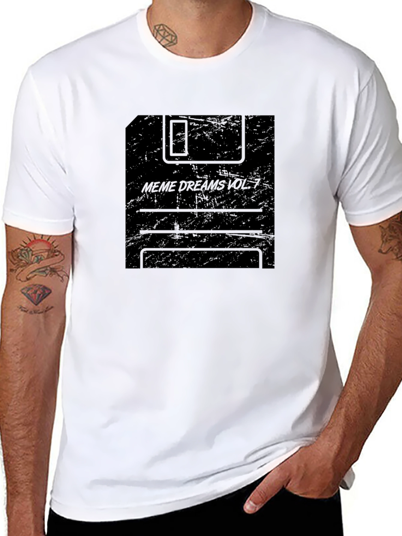 Meme Dreams Vol. 7 Floppy Disk Black T-Shirt