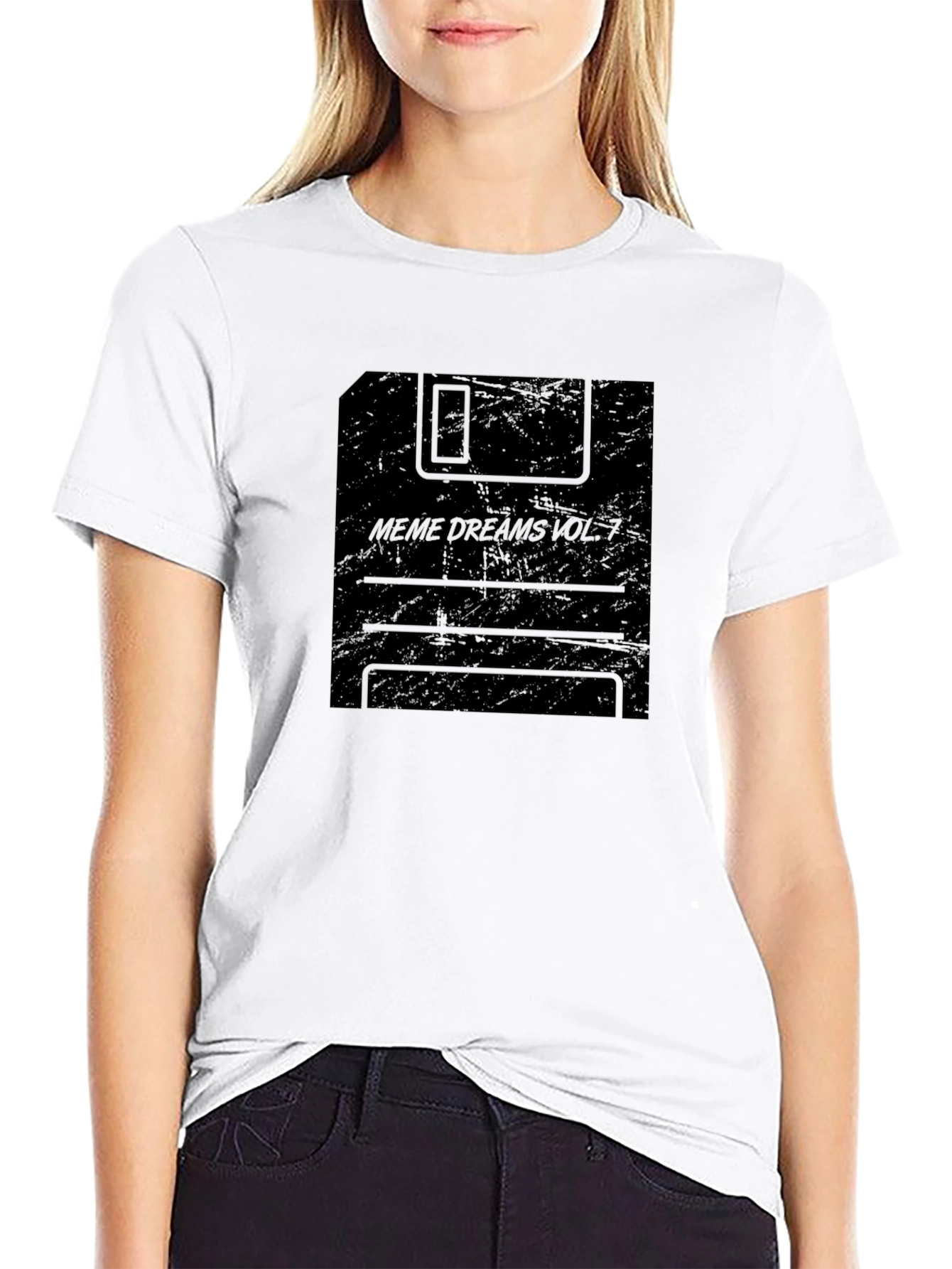 Meme Dreams Vol. 7 Floppy Disk Black T-Shirt