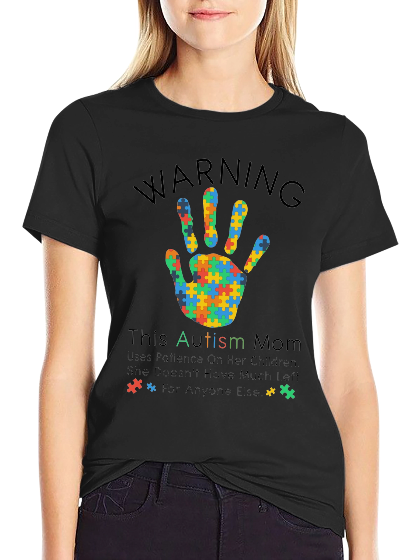 Autism Mom T-Shirt - Warning Patience Design