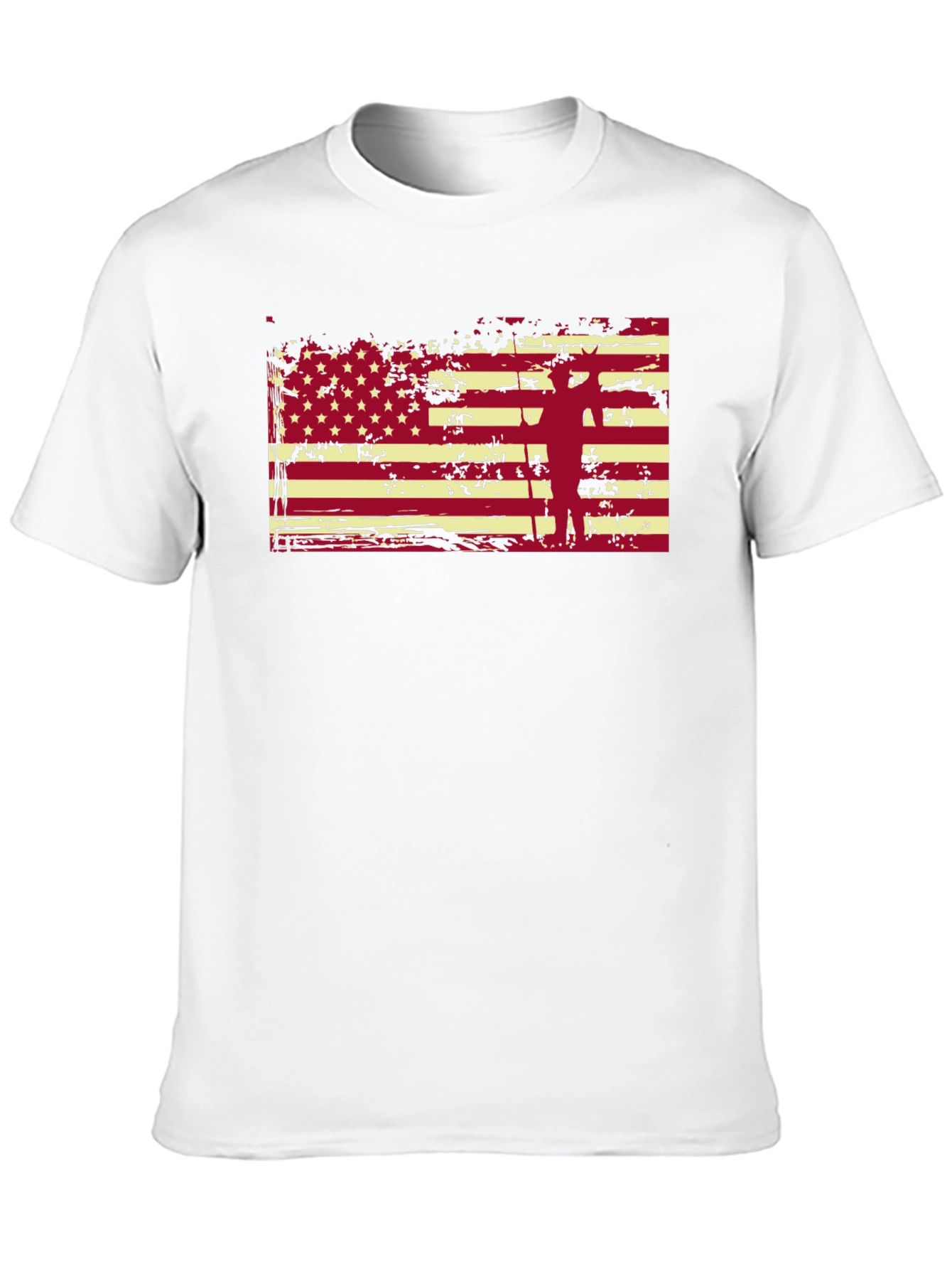 American Flag Silhouette Graphic Tee