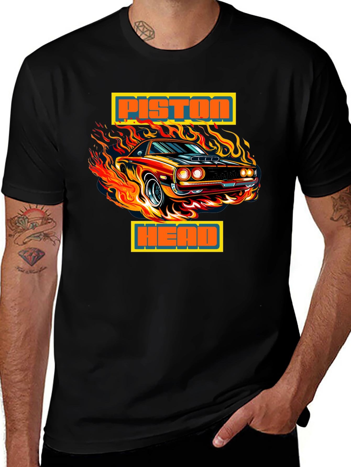 Piston Head Muscle Car Graphic Tee