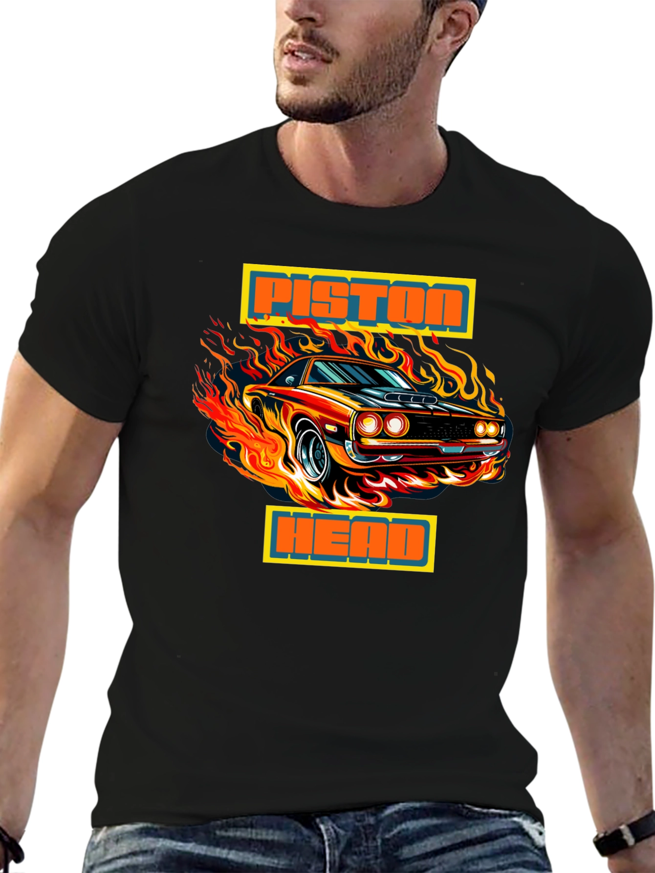 Piston Head Muscle Car Graphic Tee