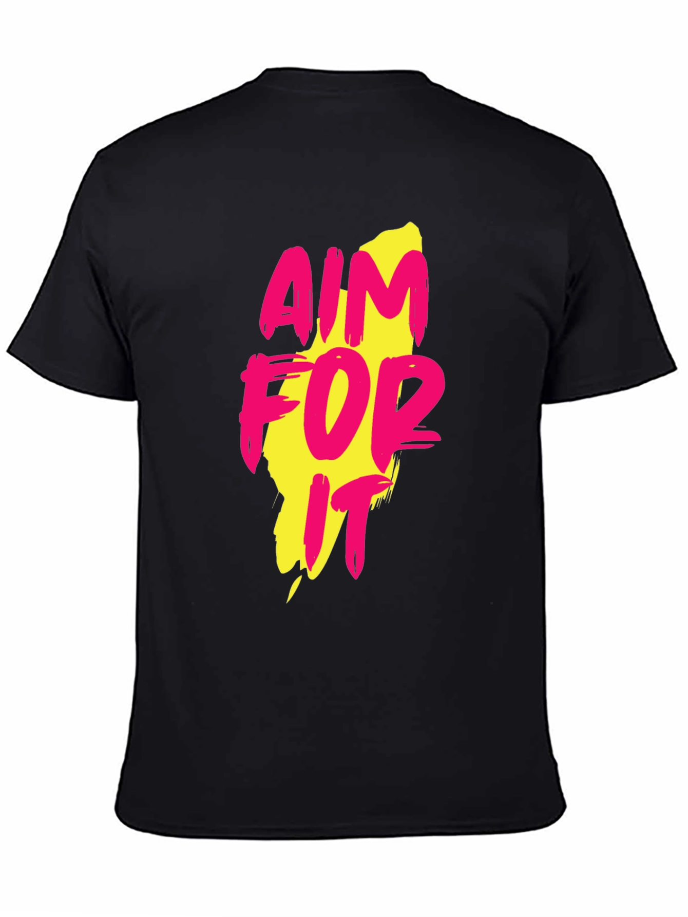 Aim For It Graphic Print Black T-Shirt
