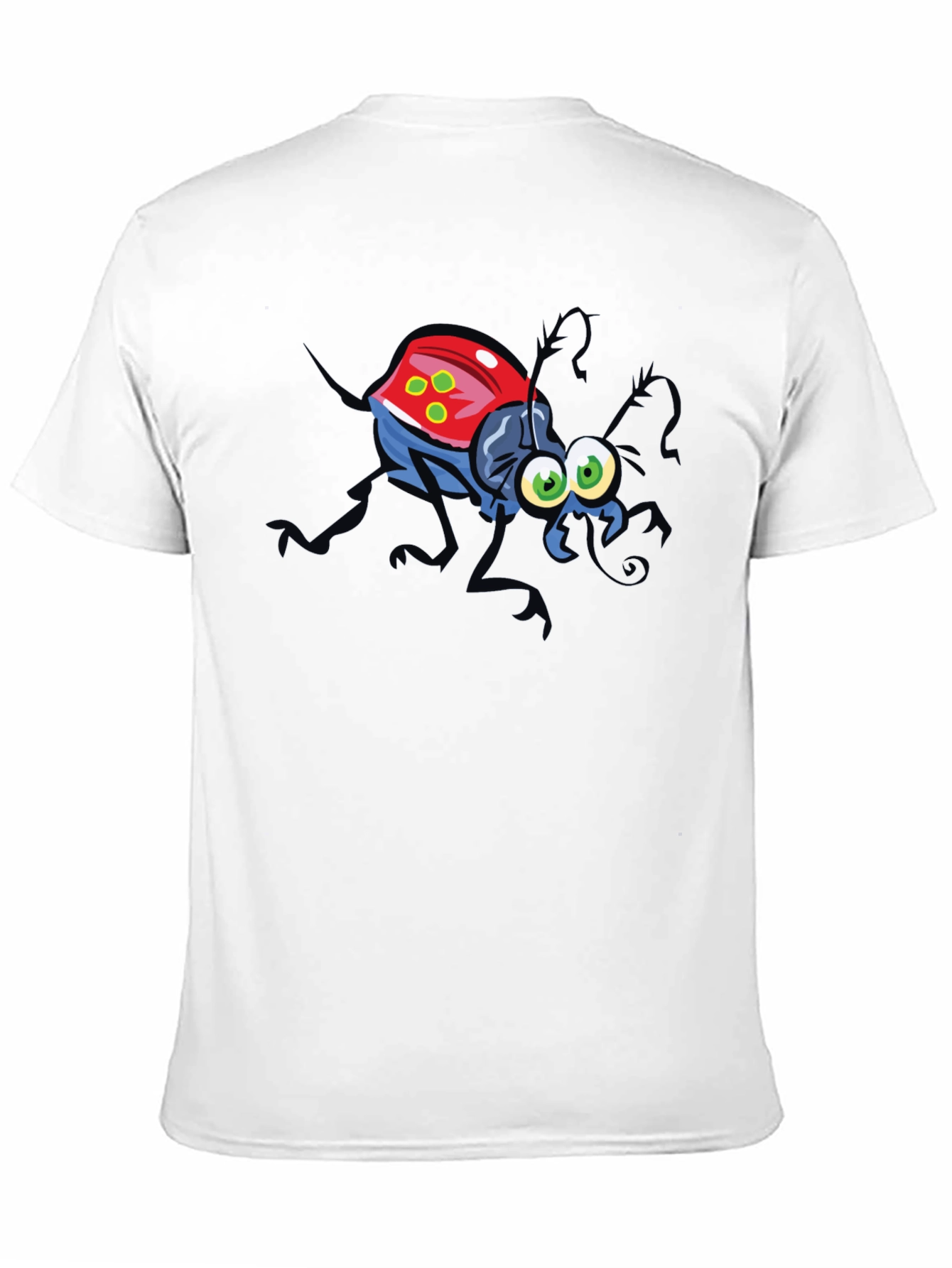 Cartoon Bug Graphic Tee - Fun Black T-Shirt