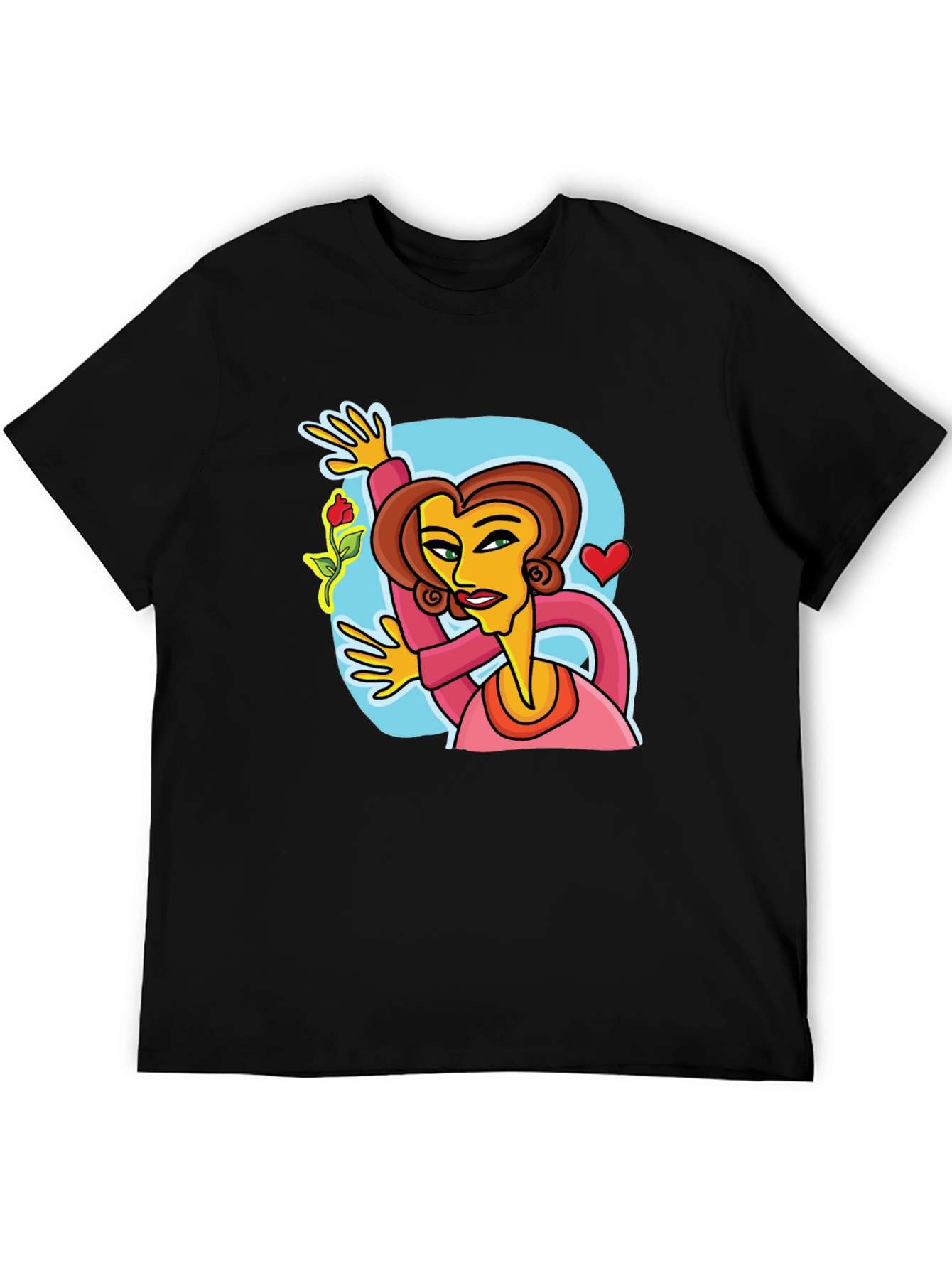 Cartoon Woman T-Shirt - Unique Graphic Tee