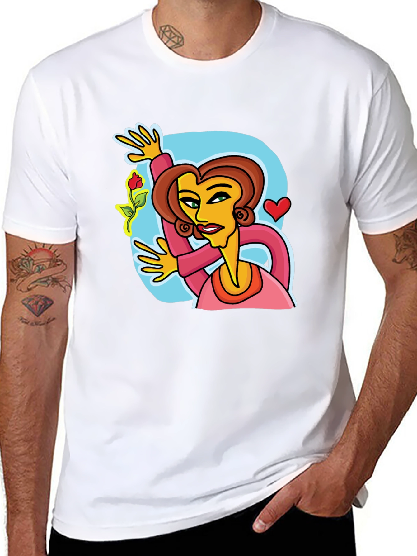 Cartoon Woman T-Shirt - Unique Graphic Tee