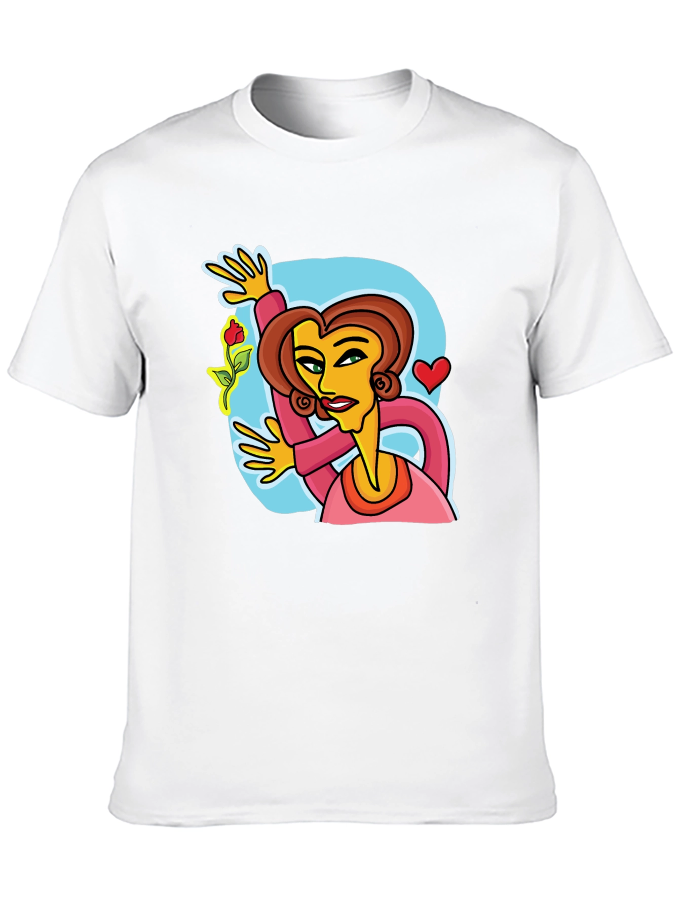 Cartoon Woman T-Shirt - Unique Graphic Tee