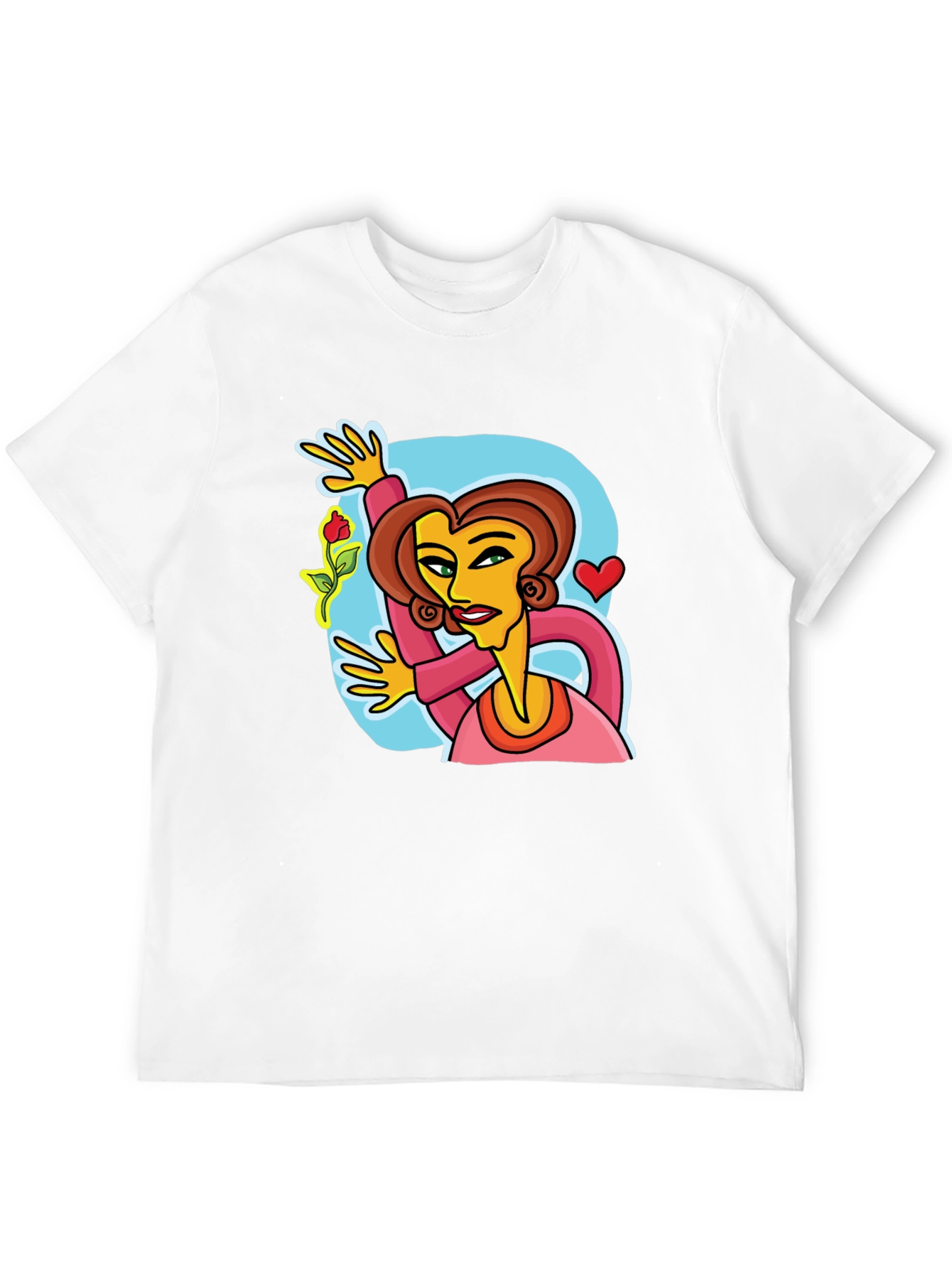 Cartoon Woman T-Shirt - Unique Graphic Tee