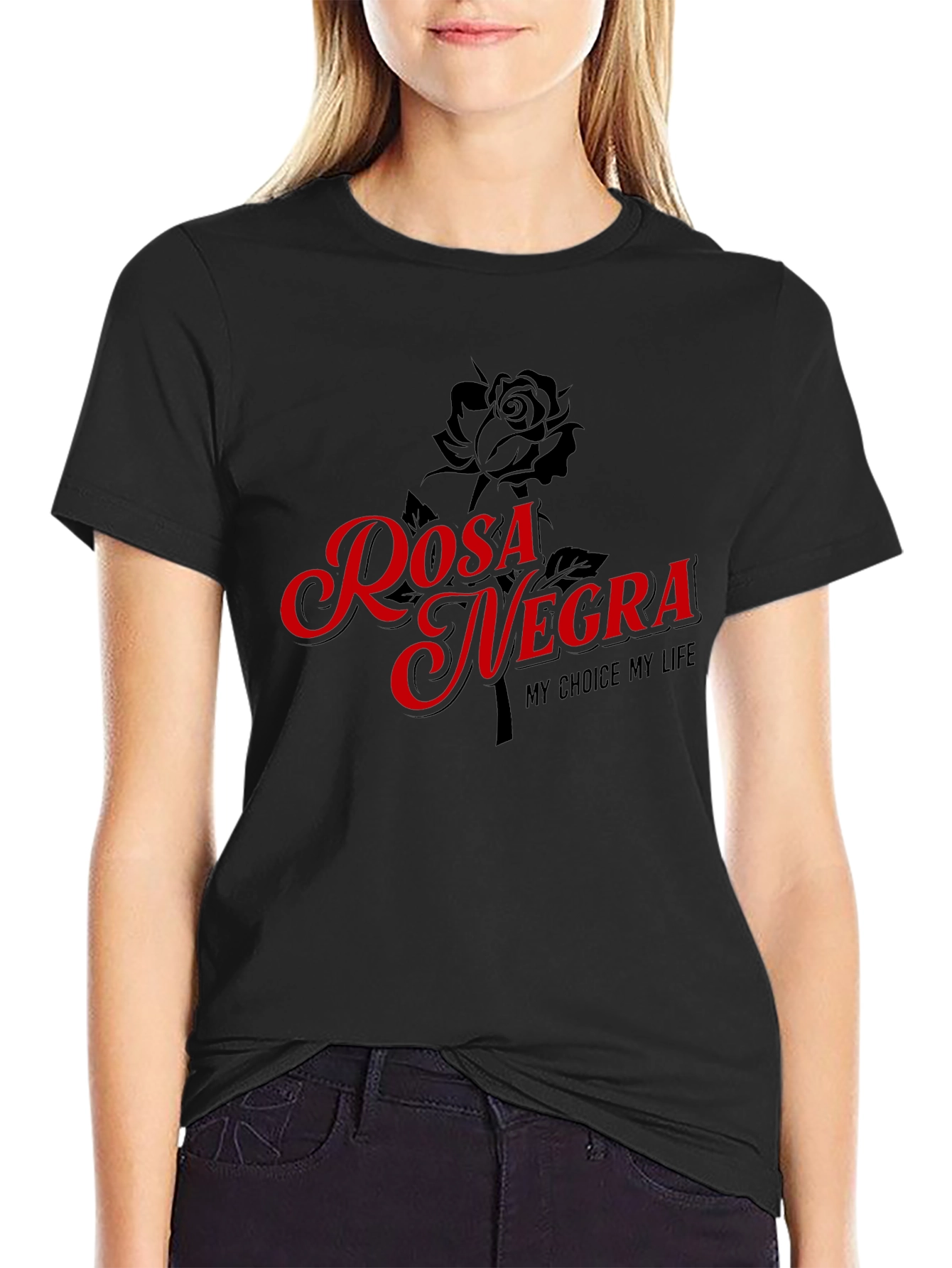 Rosa Negra Graphic T-Shirt - My Choice My Life