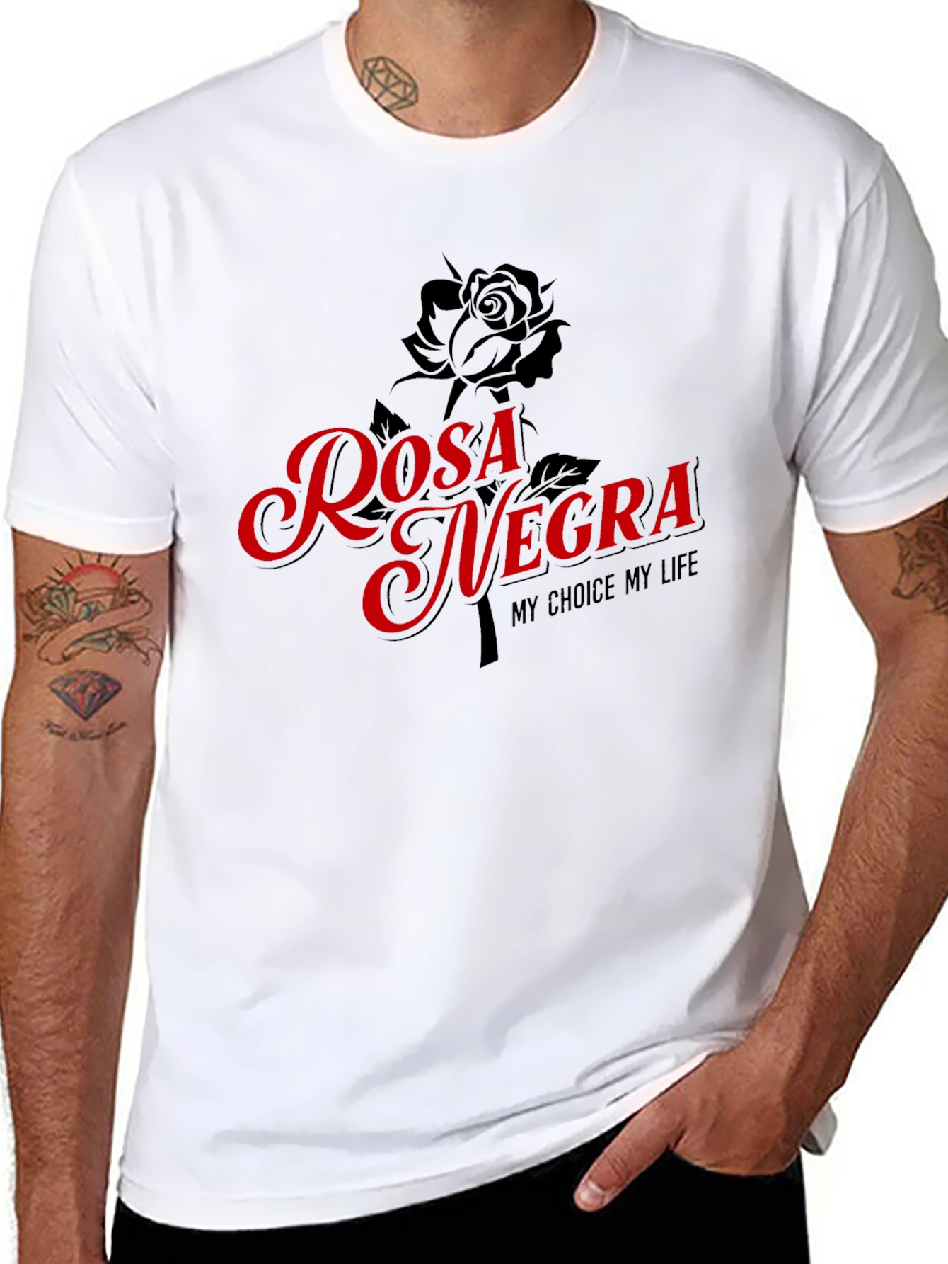 Rosa Negra Graphic T-Shirt - My Choice My Life