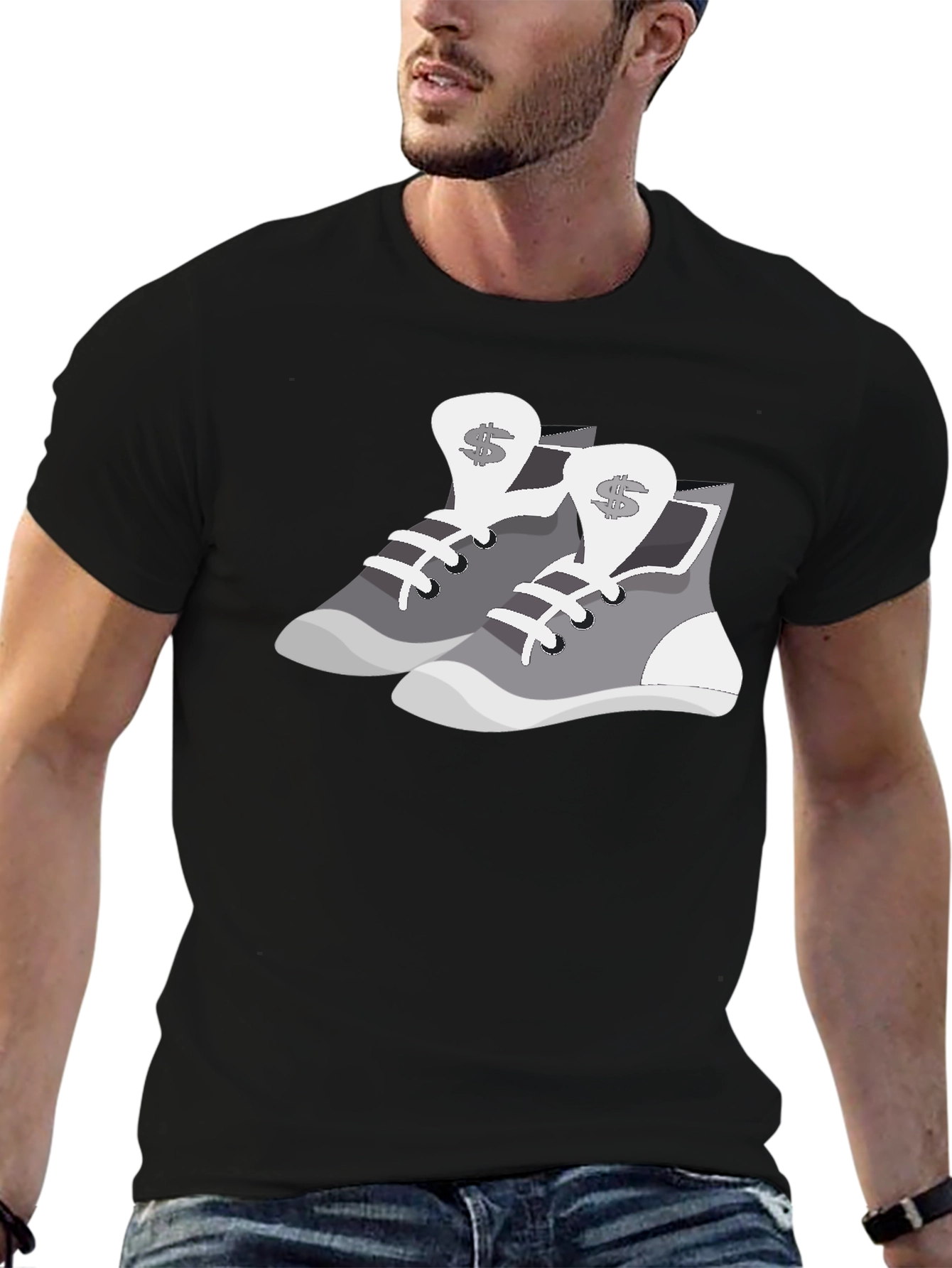 Stylish Sneaker Graphic Tee - Trendy Casual Wear