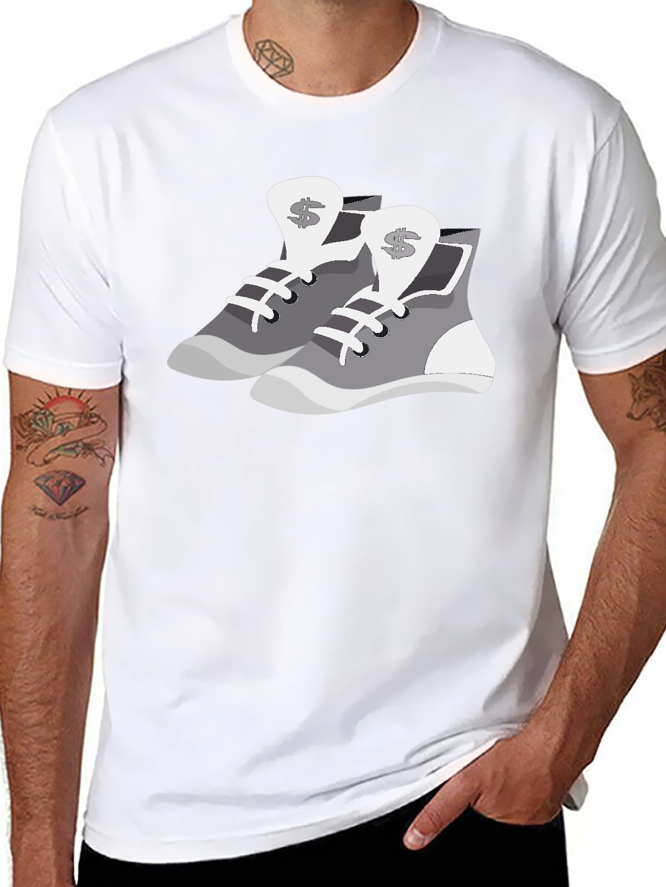 Stylish Sneaker Graphic Tee - Trendy Casual Wear