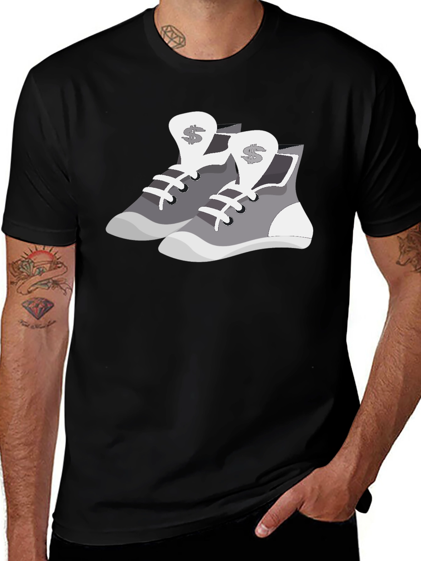 Stylish Sneaker Graphic Tee - Trendy Casual Wear