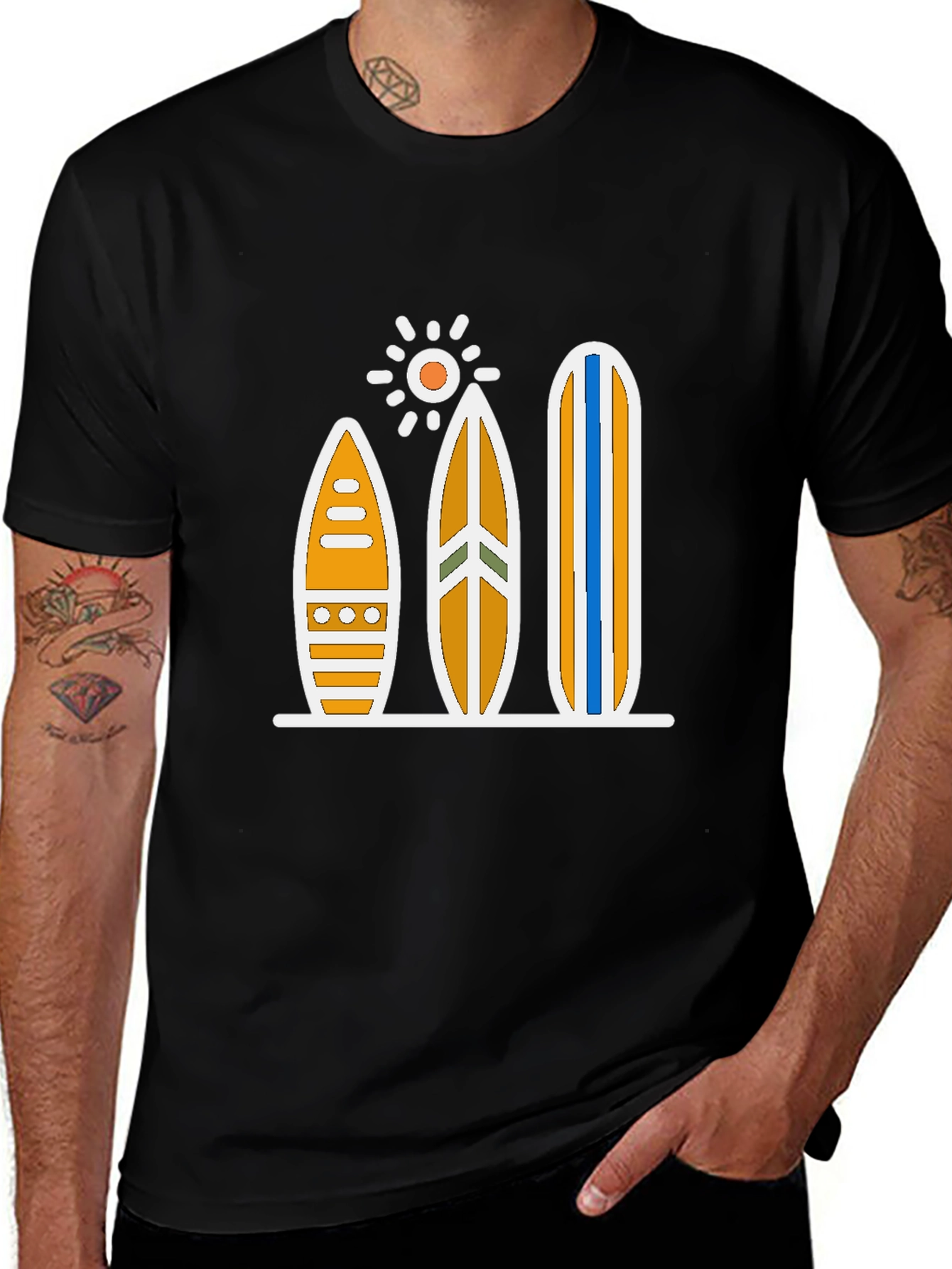 Surfboard Sun Graphic Tee