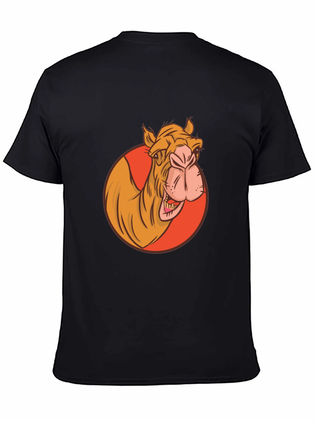 Camel Graphic Tee - Black Crew Neck T-Shirt