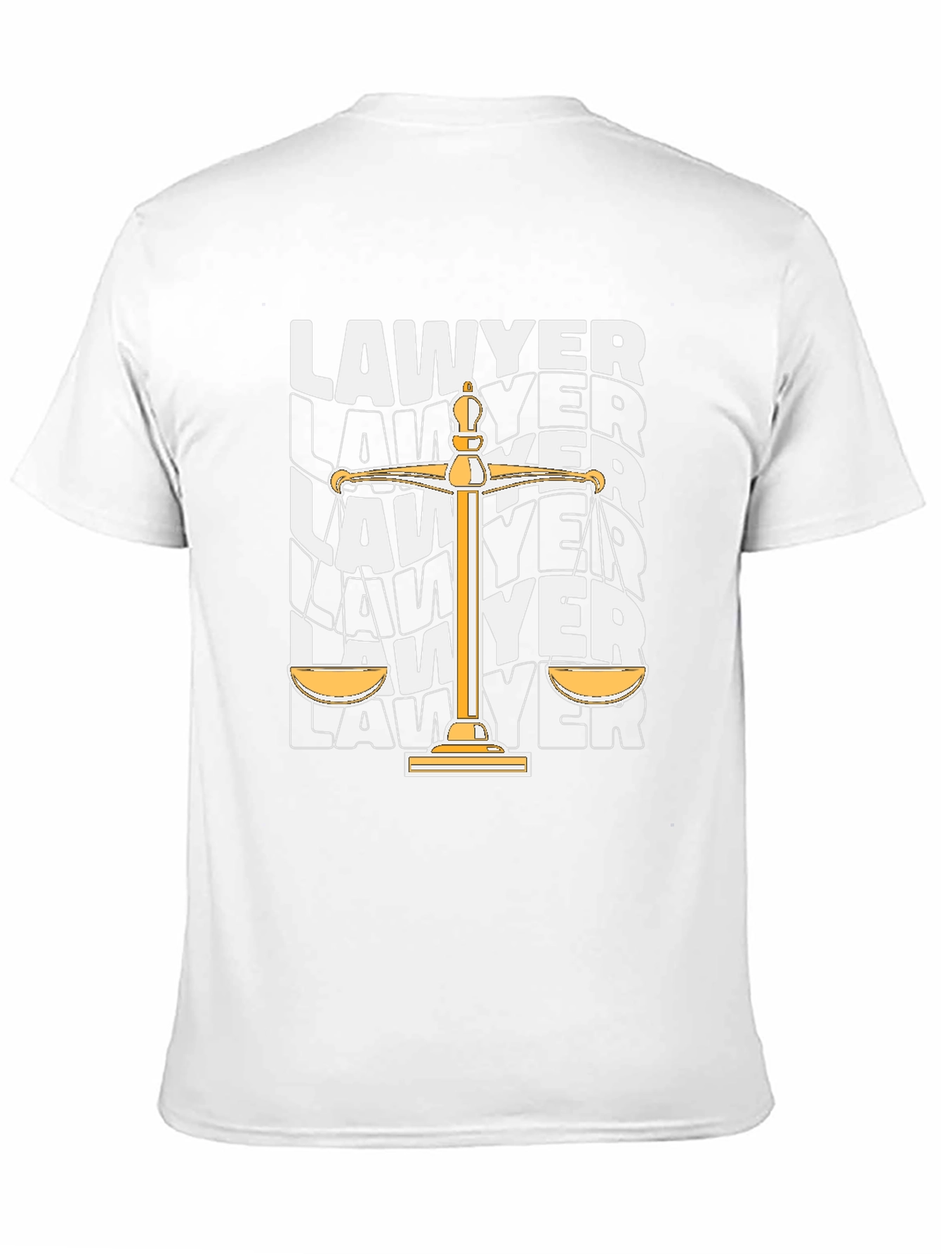 Lawyer Scales of Justice Graphic Tee - Black T-Shirt