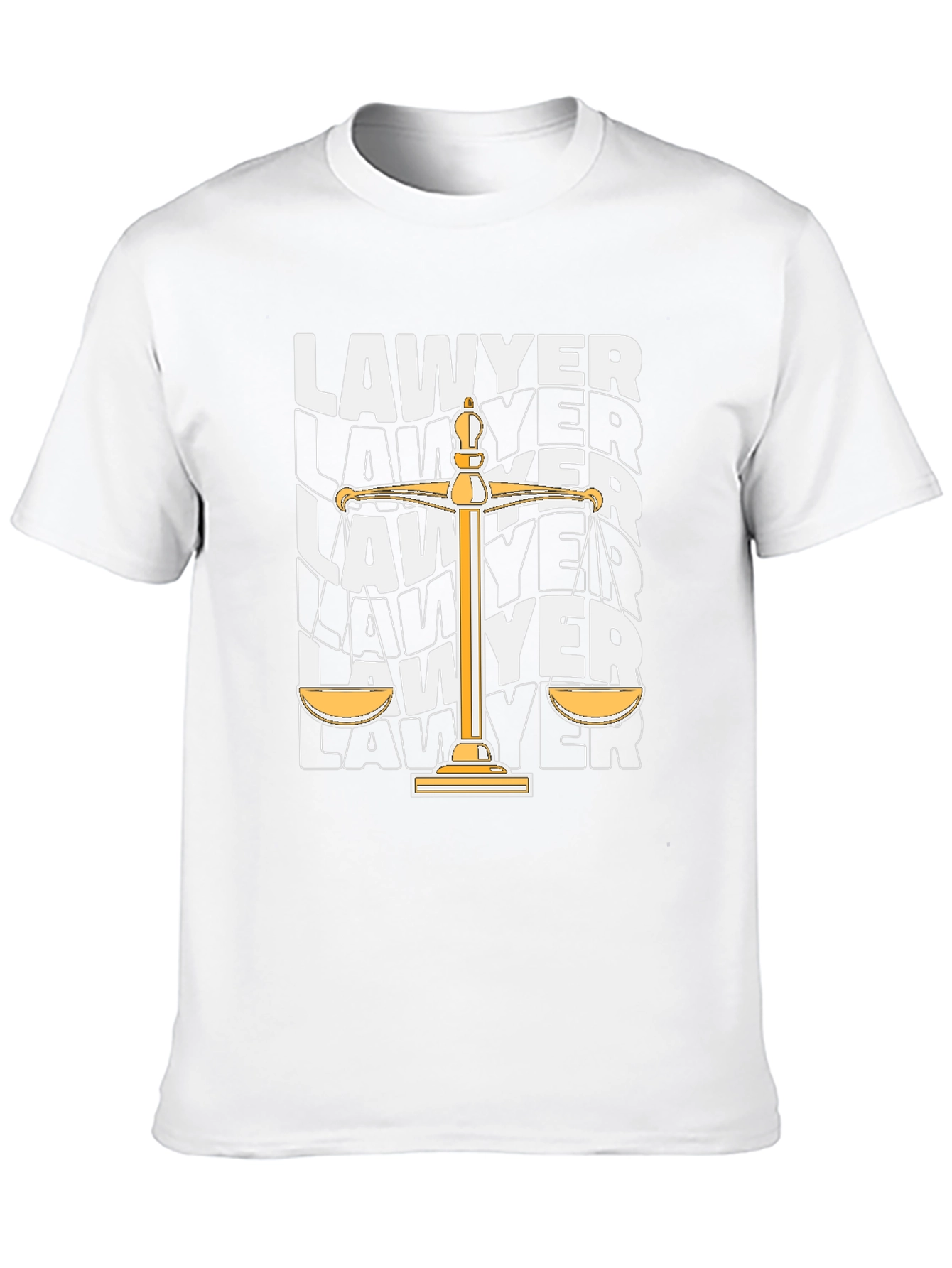 Lawyer Scales of Justice Graphic Tee - Black T-Shirt