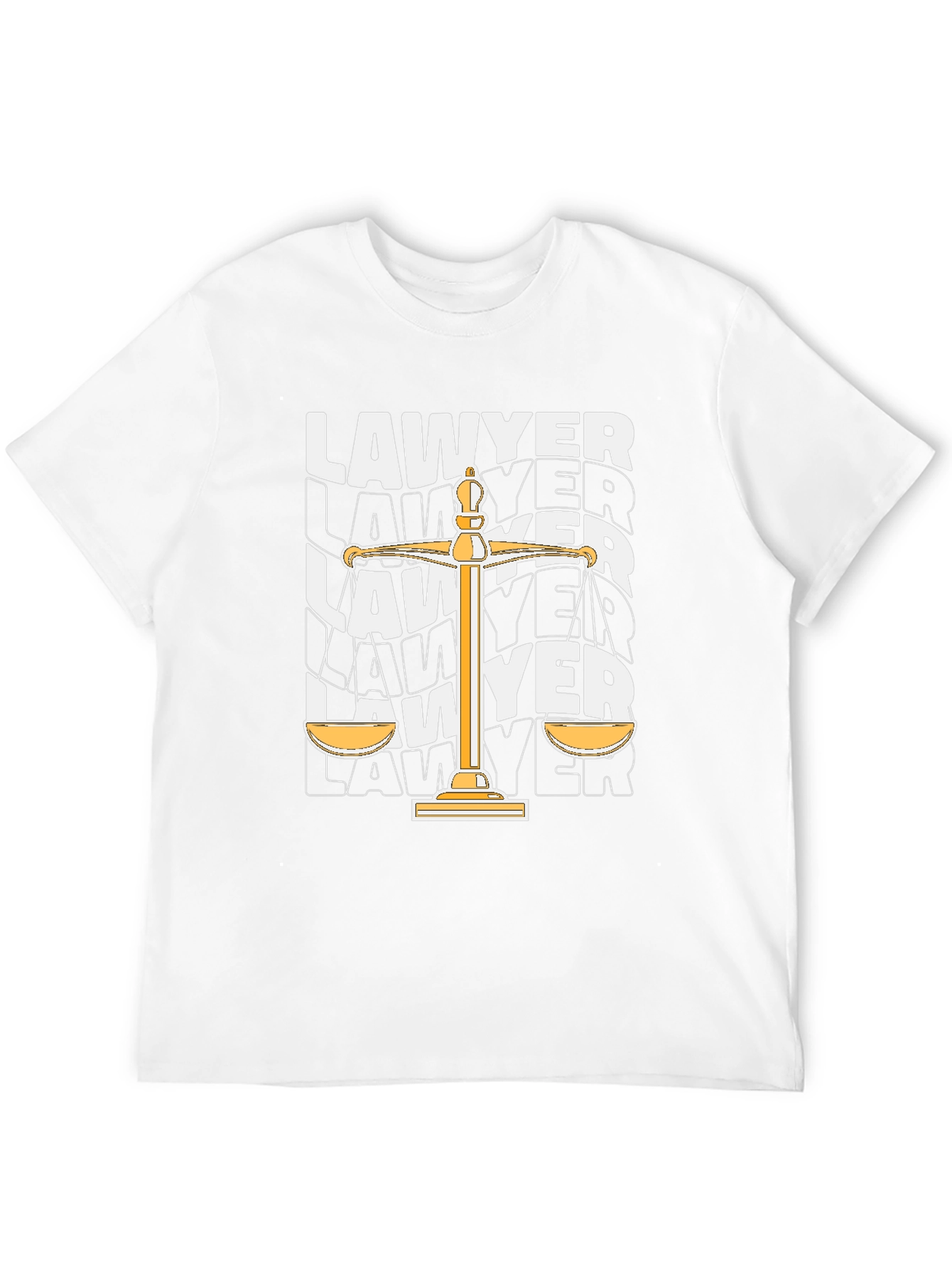 Lawyer Scales of Justice Graphic Tee - Black T-Shirt