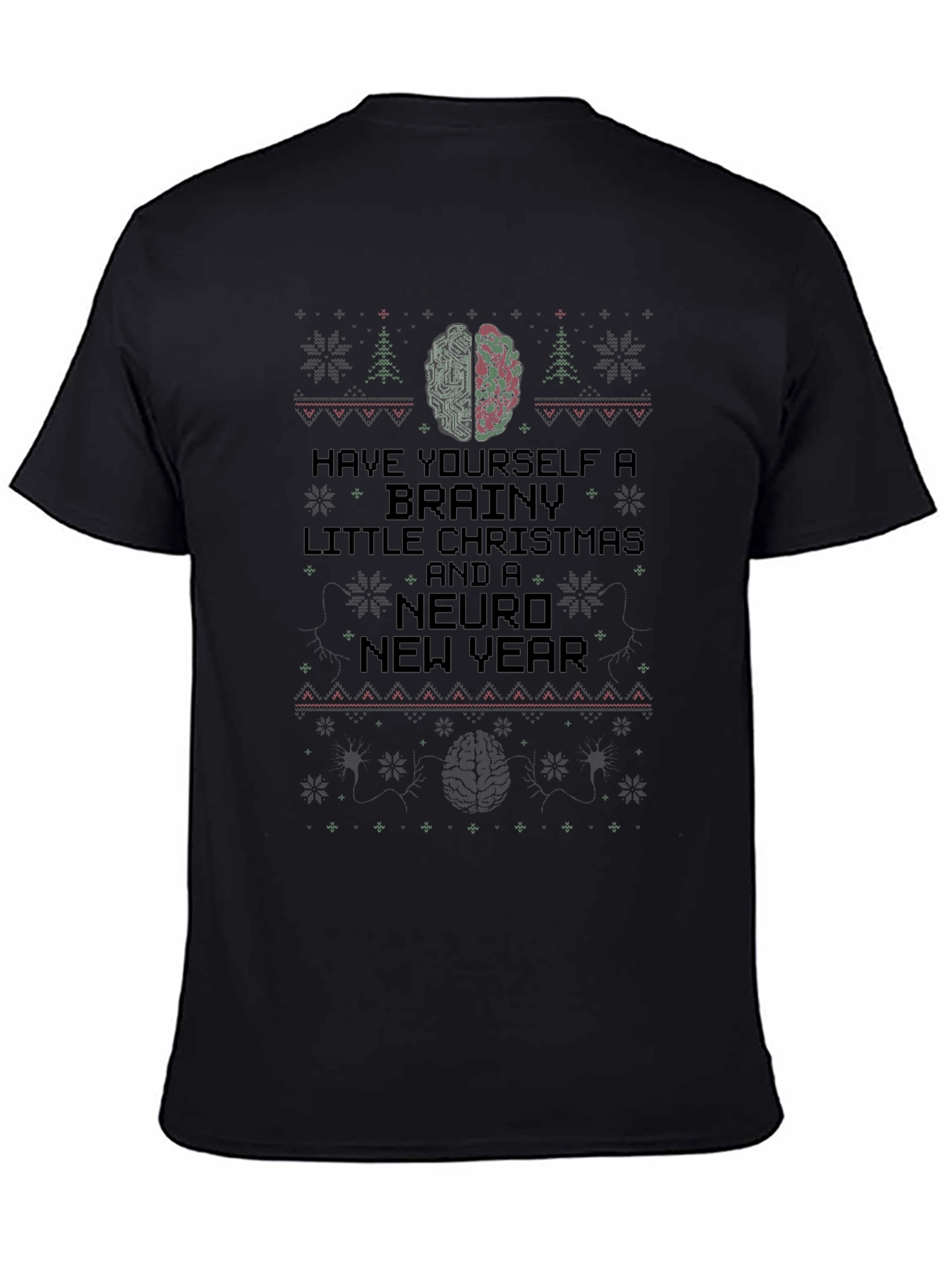 Brainy Christmas T-Shirt - Neuro New Year Holiday Tee