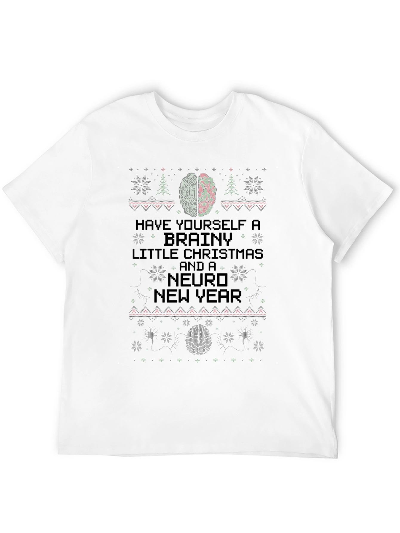 Brainy Christmas T-Shirt - Neuro New Year Holiday Tee