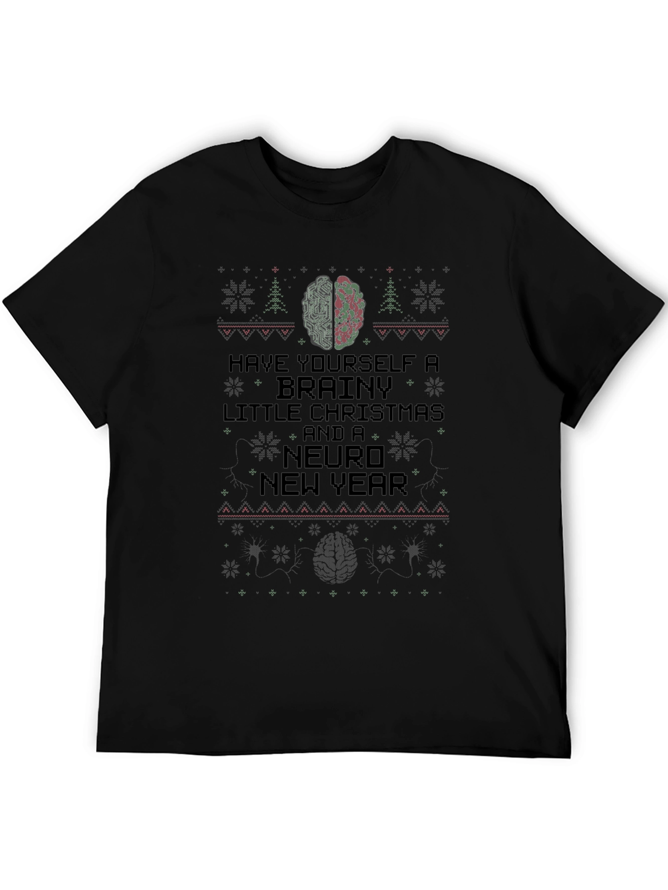 Brainy Christmas T-Shirt - Neuro New Year Holiday Tee