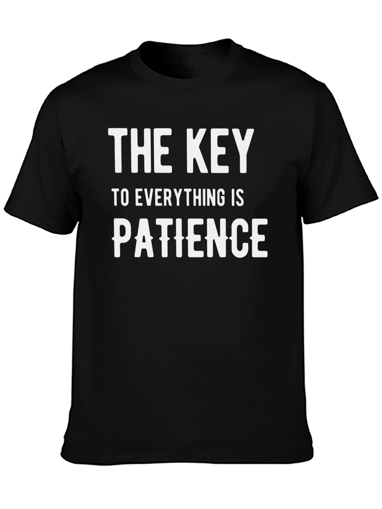 Patience is Key Graphic Tee - Mens Black T-Shirt