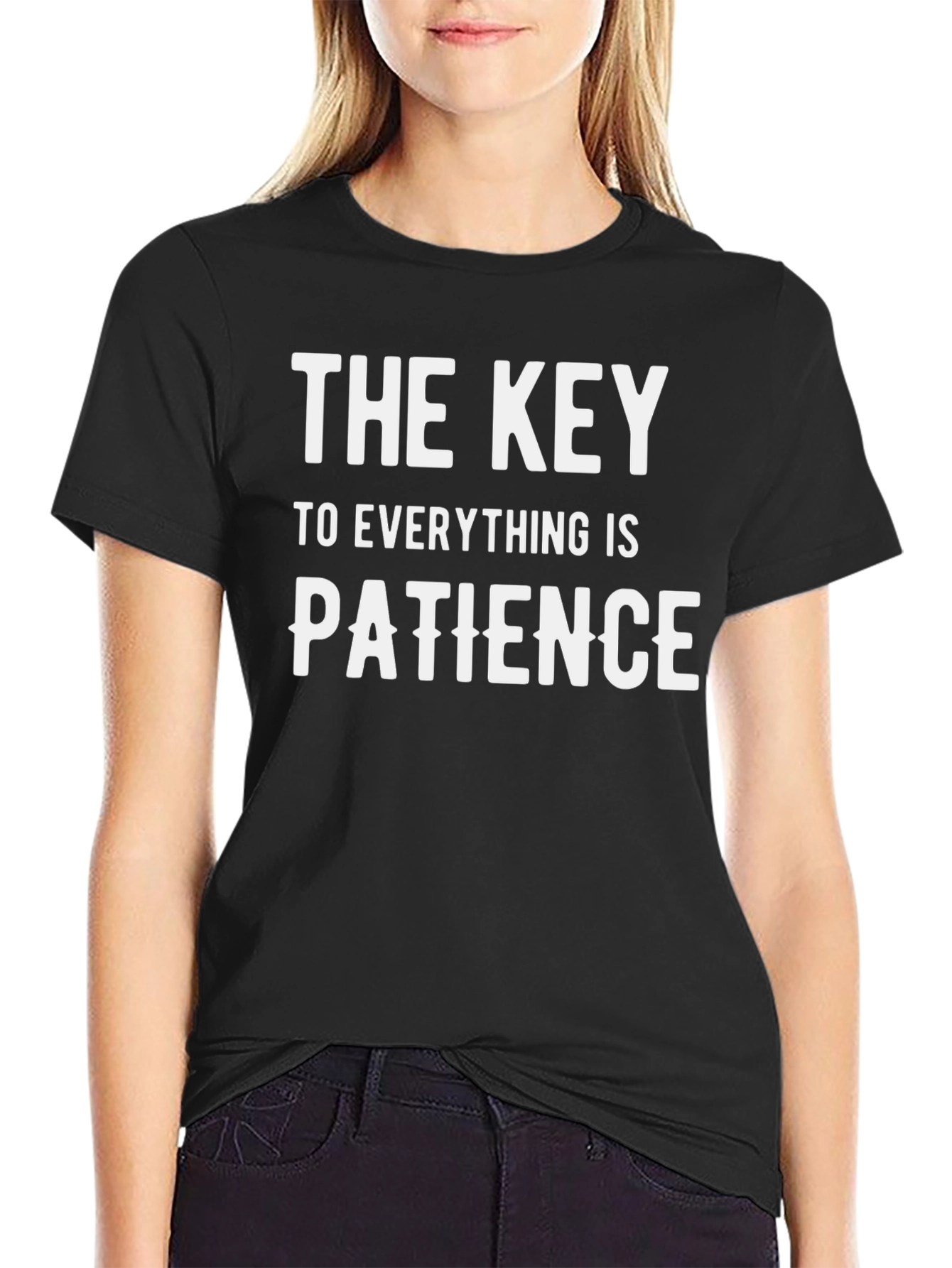 Patience is Key Graphic Tee - Mens Black T-Shirt
